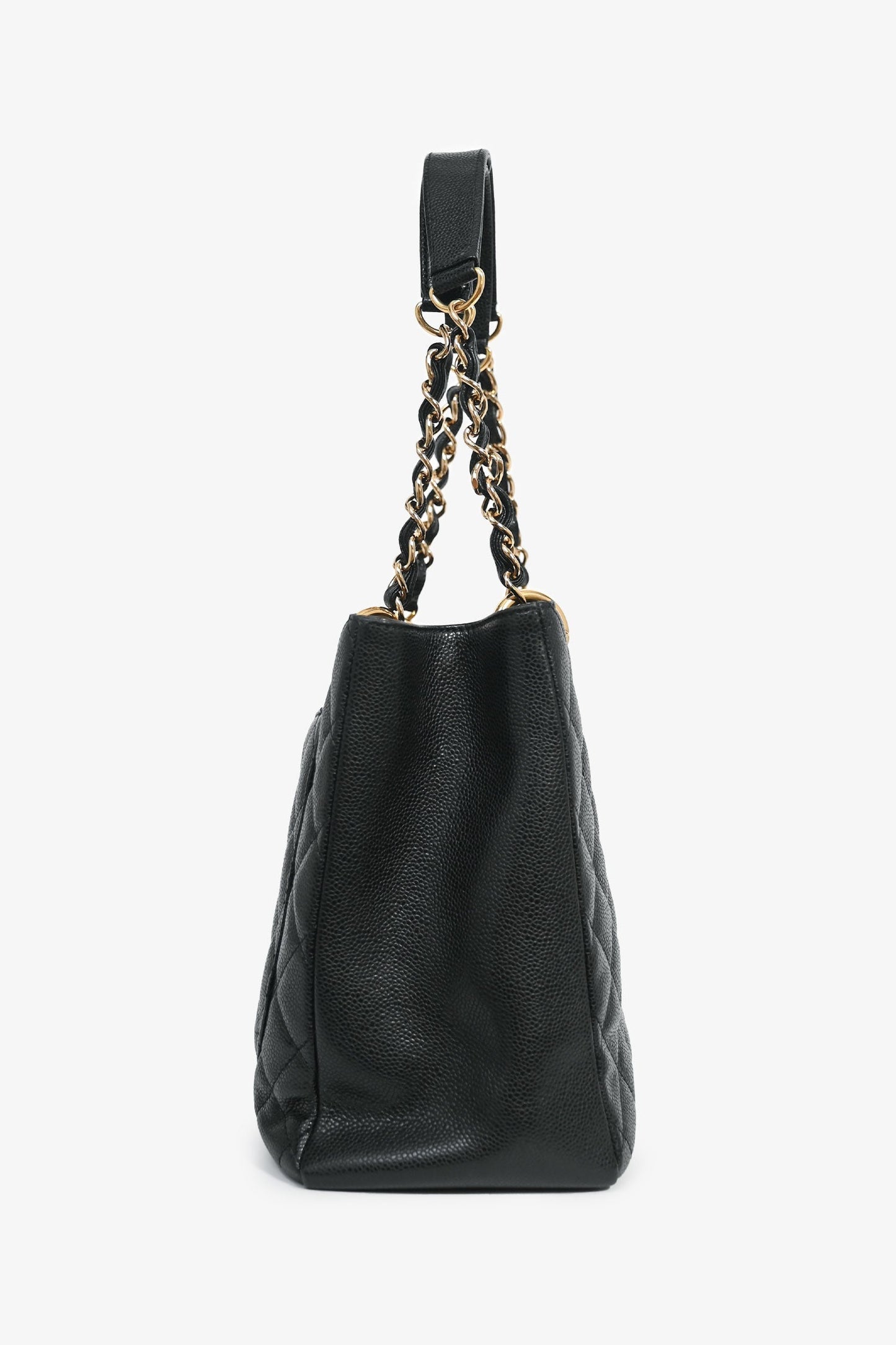 Chanel 2011-12 Black Caviar Leather Grand Shopping Tote GHW