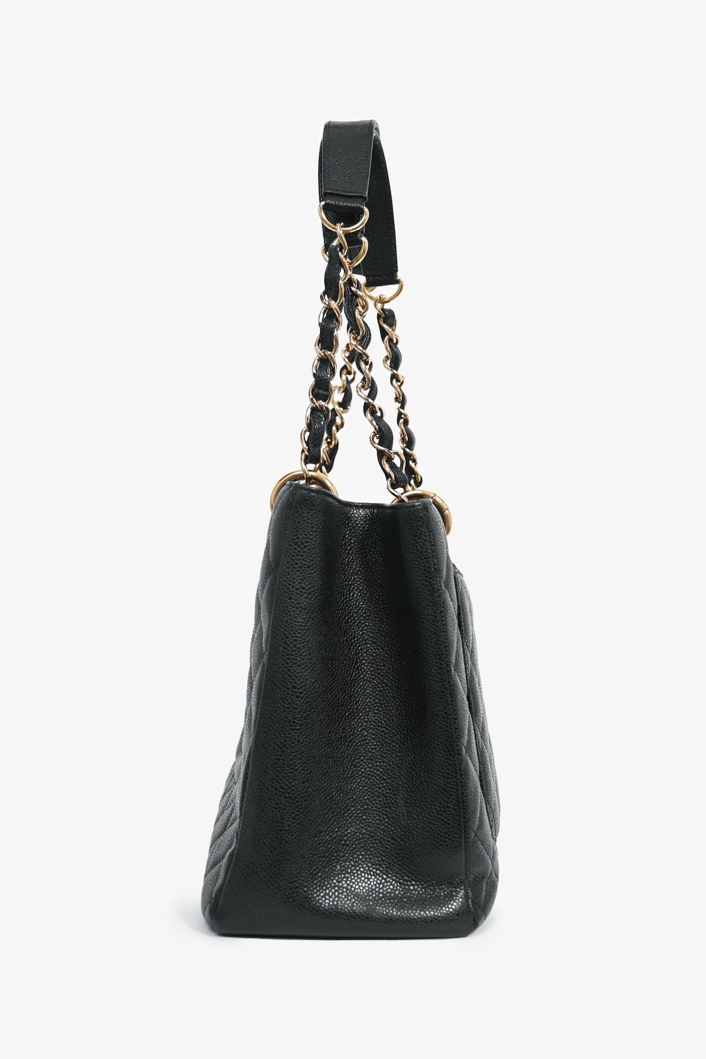 Chanel 2011-12 Black Caviar Leather Grand Shopping Tote GHW
