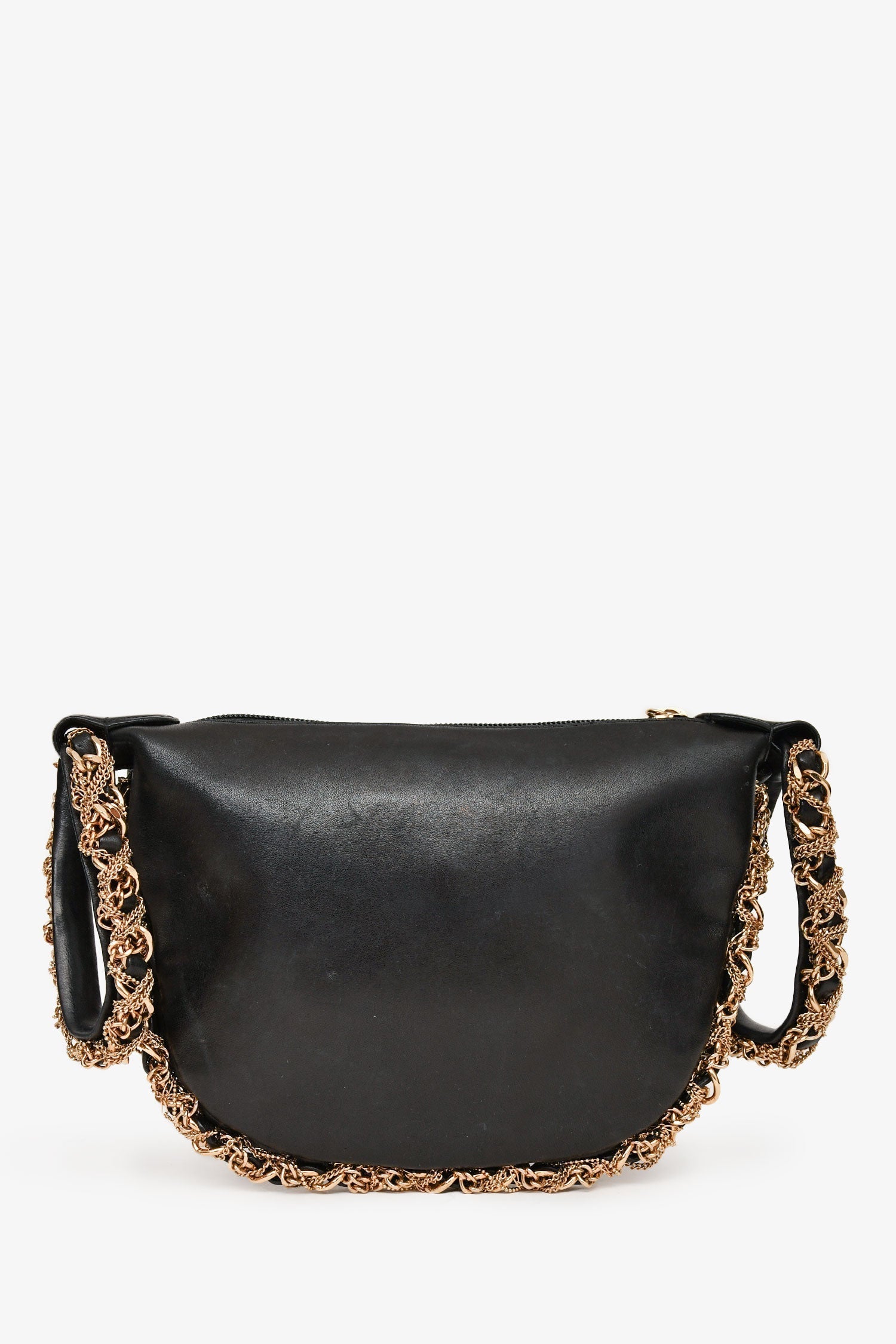 Chanel 2012/13 Black Lambskin Twisted Chain Hobo Mini Handbag