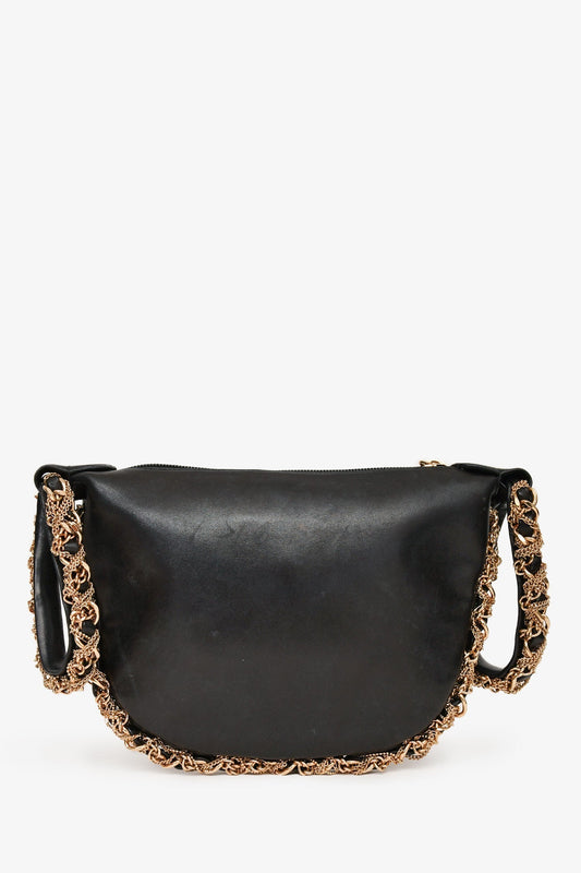 Chanel 2012/13 Black Lambskin Twisted Chain Hobo Mini Handbag