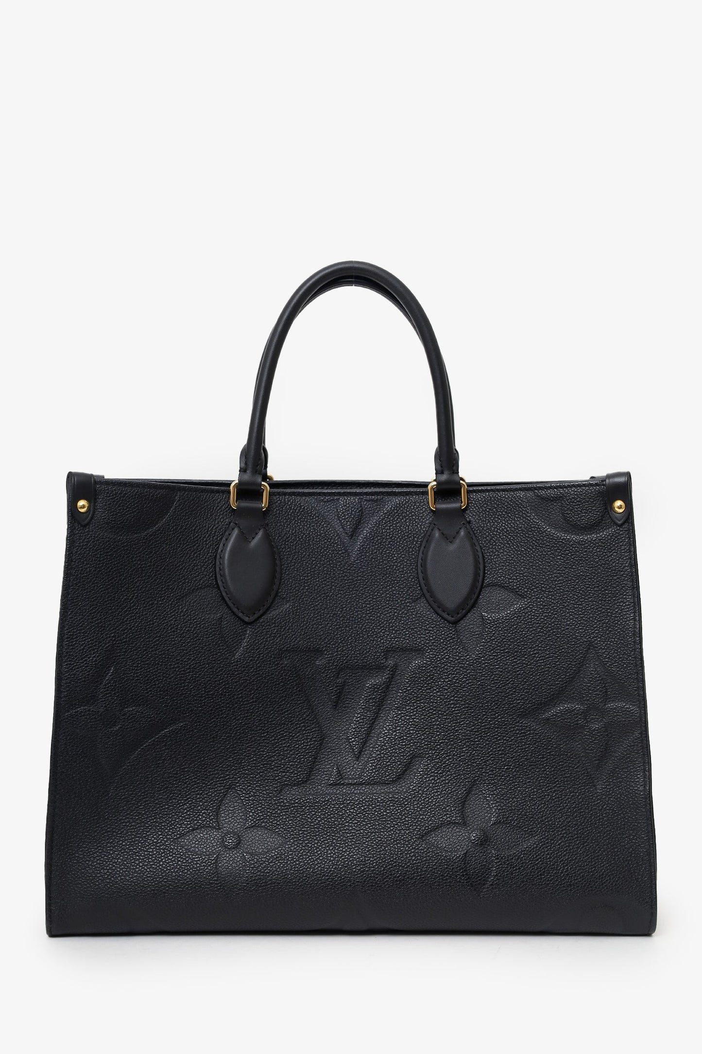 Louis Vuitton Black Monogram Empreinte Leather 'Onthego' MM Tote