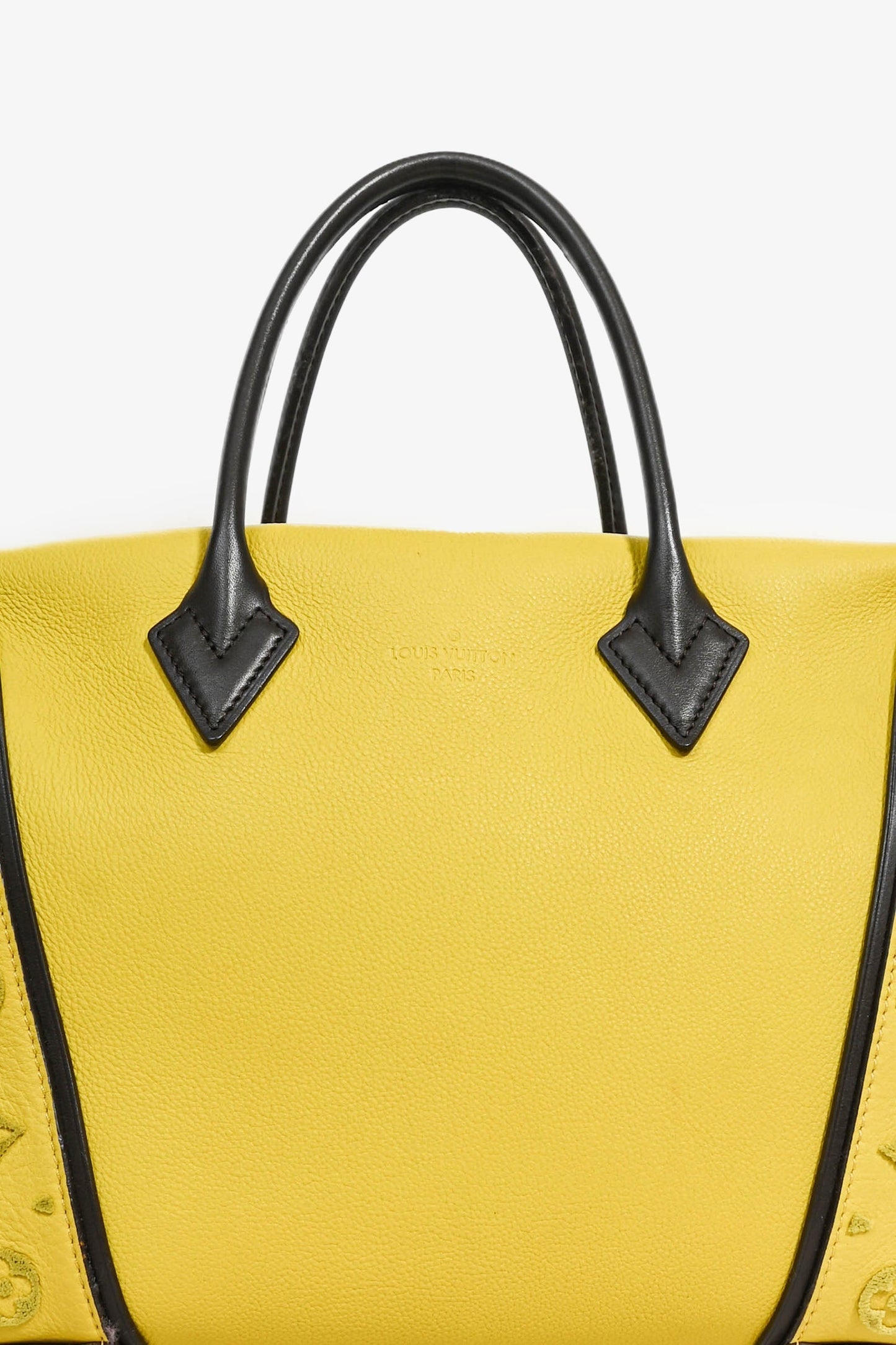 Louis Vuitton Green Leather Suede Monogram 'Veau Cachemire Tuffetage' PM Tote (As Is)