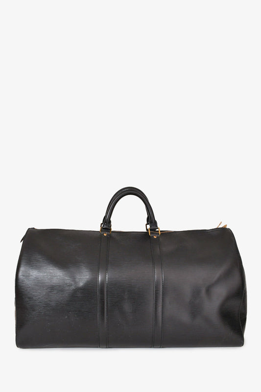 Louis Vuitton 1988 Black Epi Leather Keepall 55