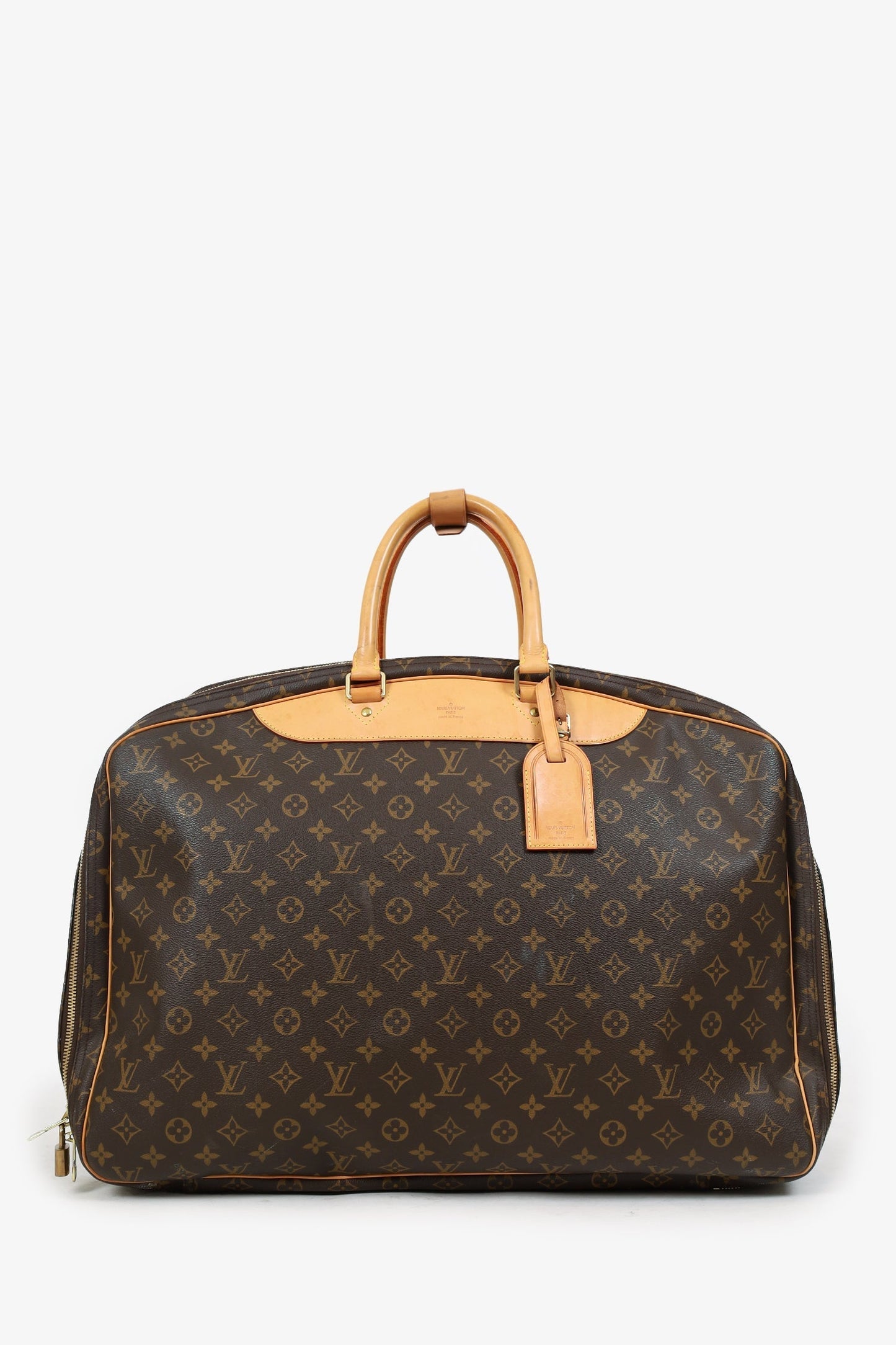 Louis Vuitton 2003 Brown Monogram Alize 55 Travel Bag With Strap