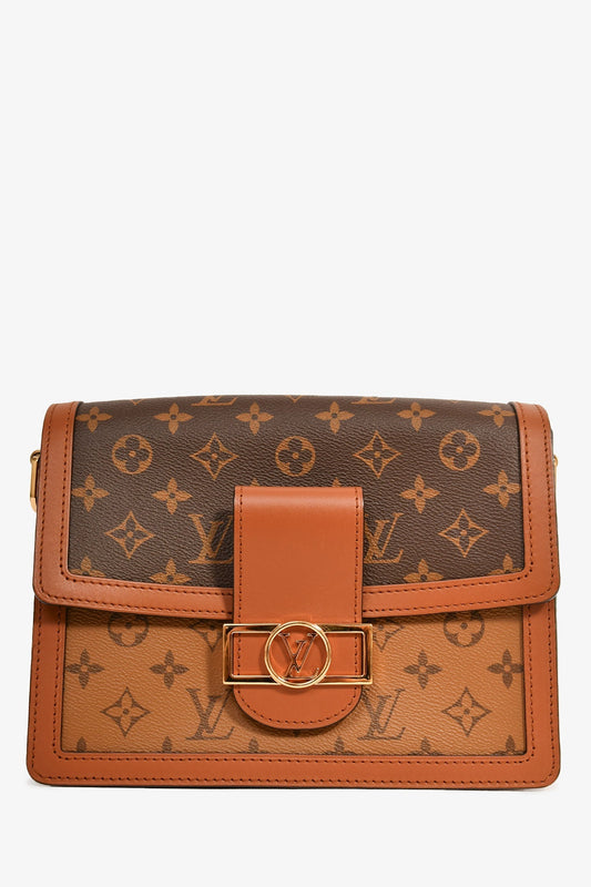Louis Vuitton 2019 Monogram/Reverse Monogram Dauphine MM Shoulder Bag