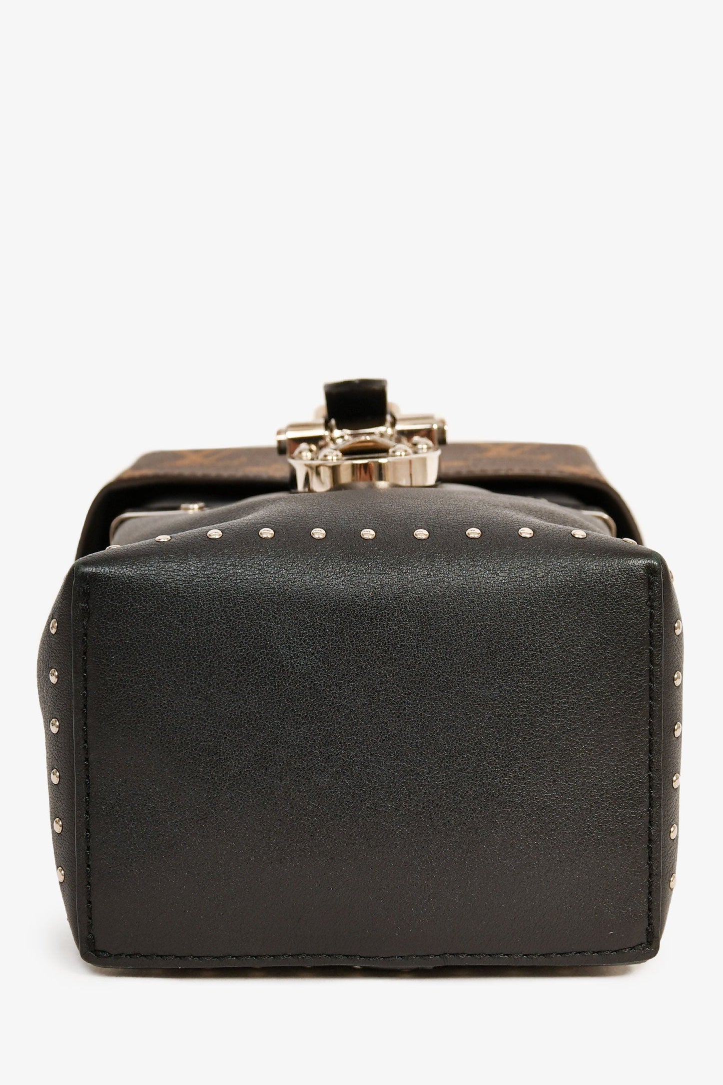 Louis Vuitton Black Leather Monogram 'Camera Box' Top Handle with Strap