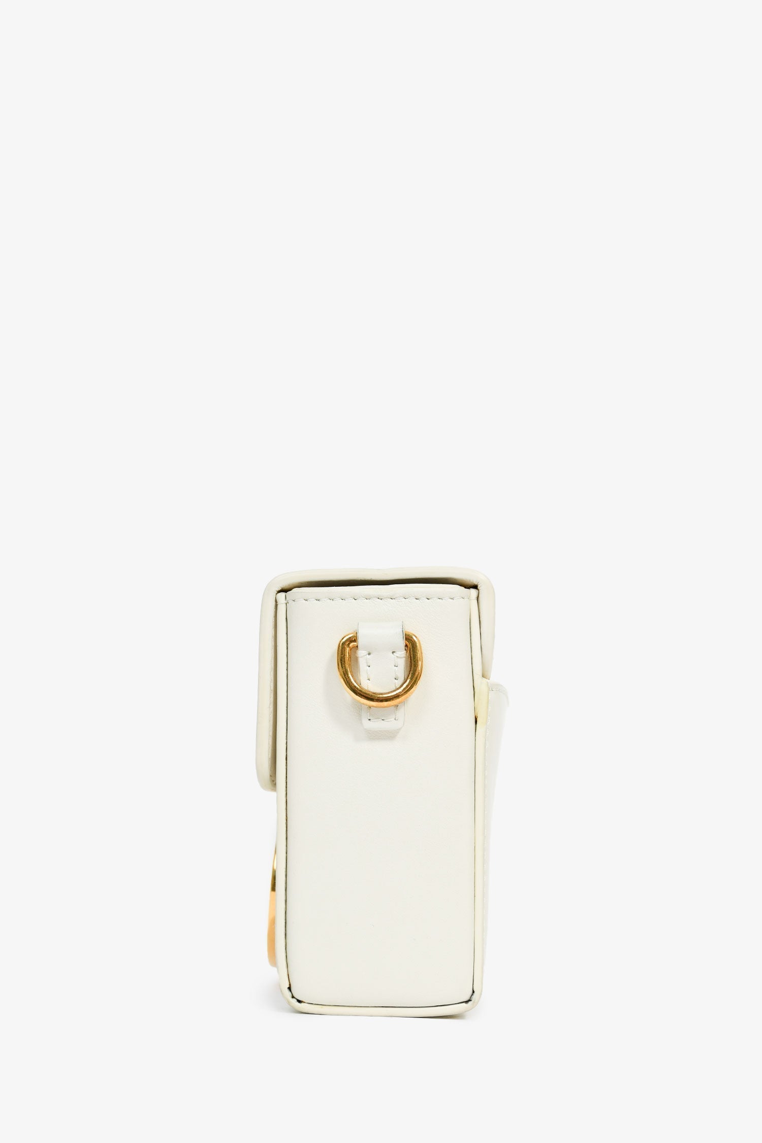 Christian Dior White Leather 'Sac 30 Montaigne Mini' Crossbody
