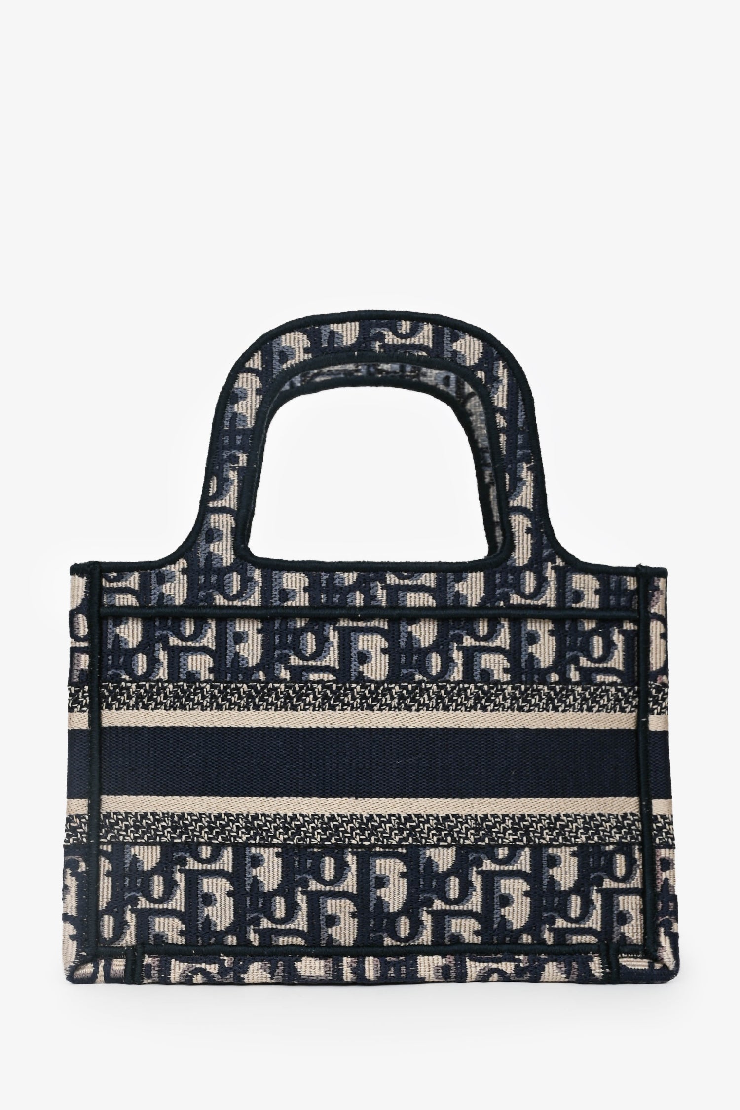 Christian Dior 2019 Navy Oblique Mini Book Tote