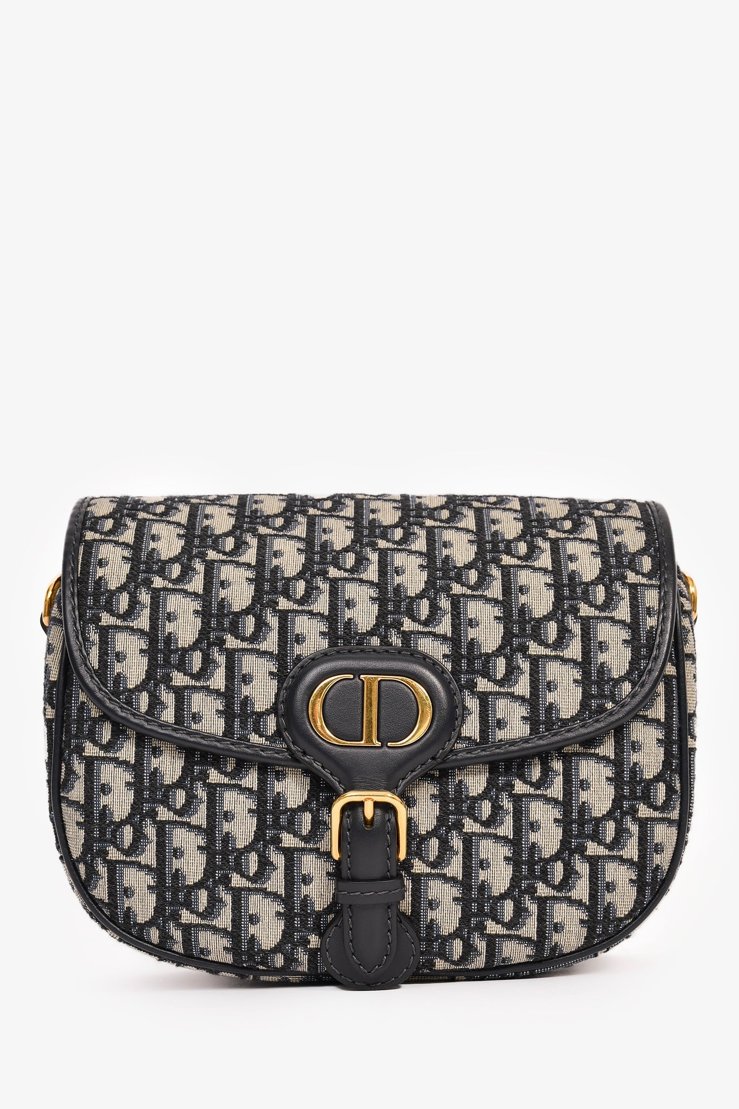 Christian Dior Blue Oblique Medium Bobby Bag