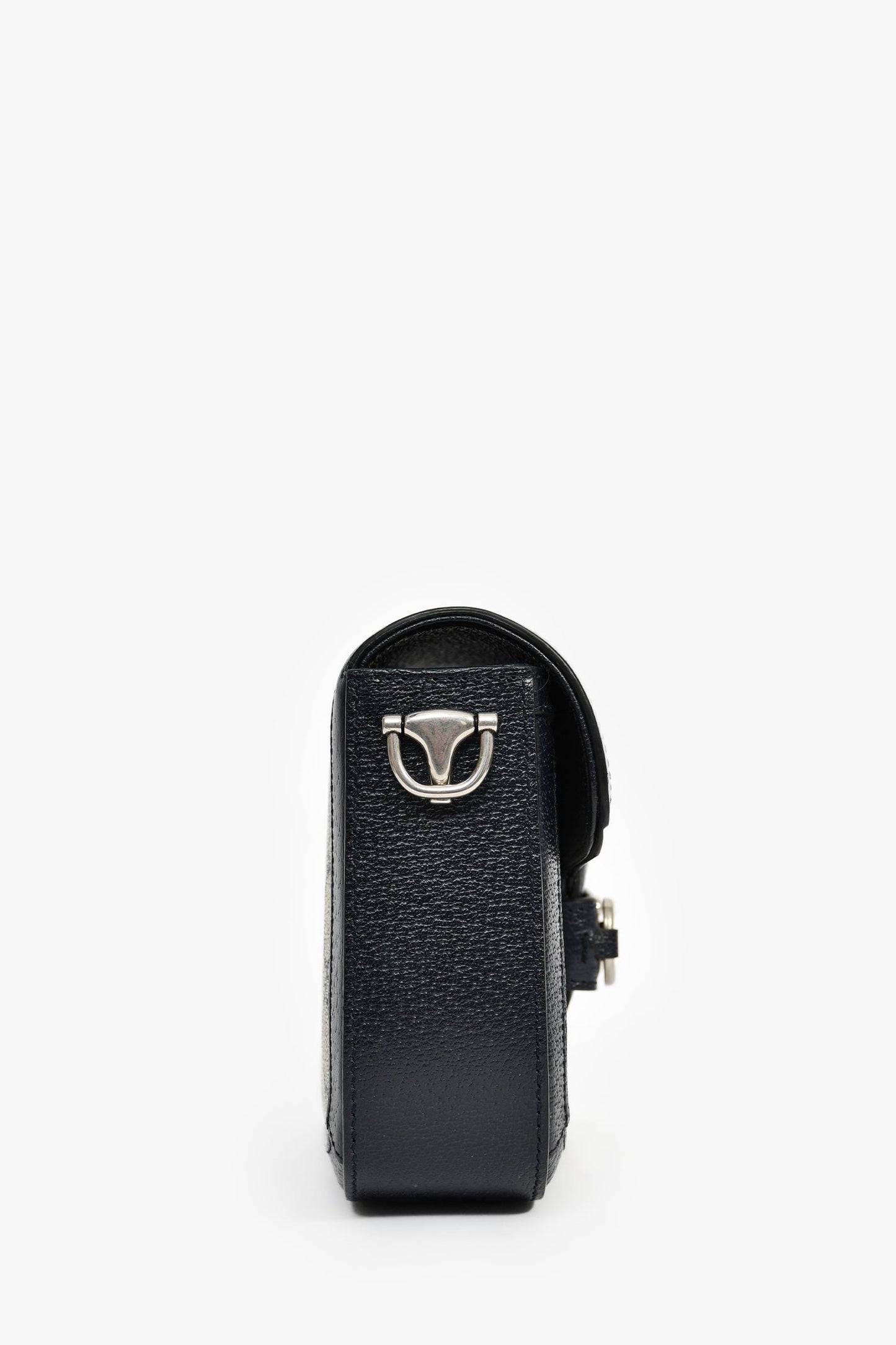 Gucci Navy GG Monogram 'Horsebit 1955' Small Shoulder Bag