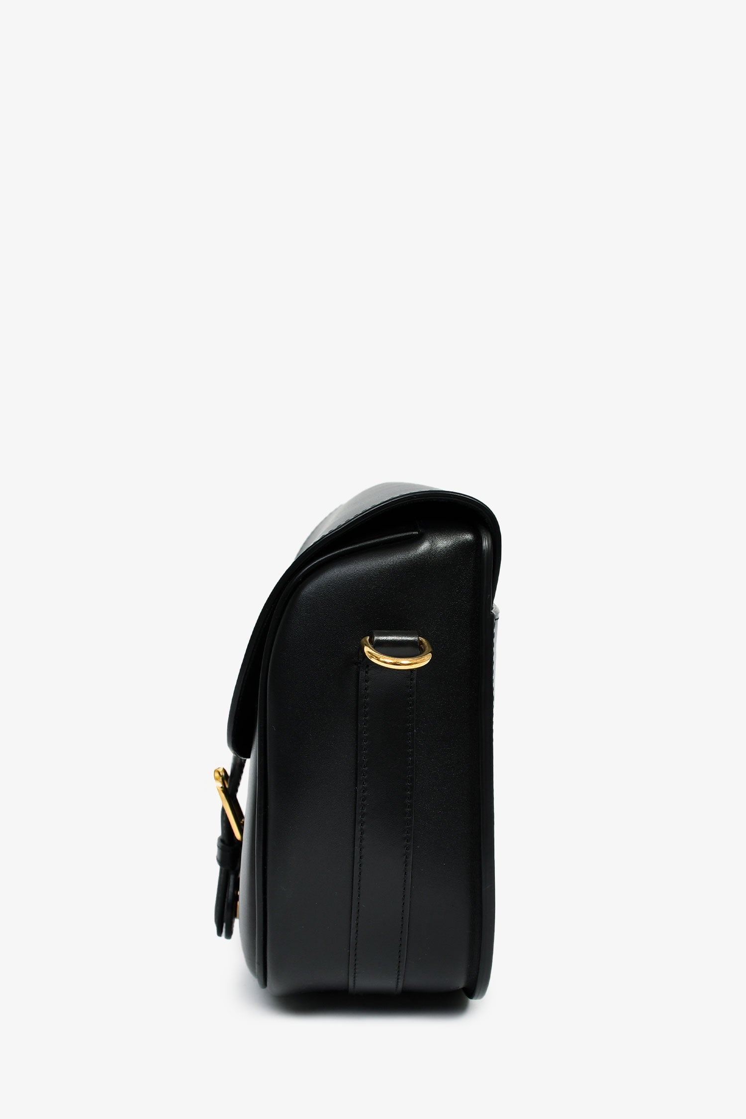 Christian Dior Black Leather Large Bobby Oblique Canvas Strap Crossbody Bag