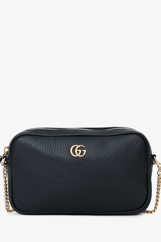 Gucci Black GG Marmont Mini Camera Bag