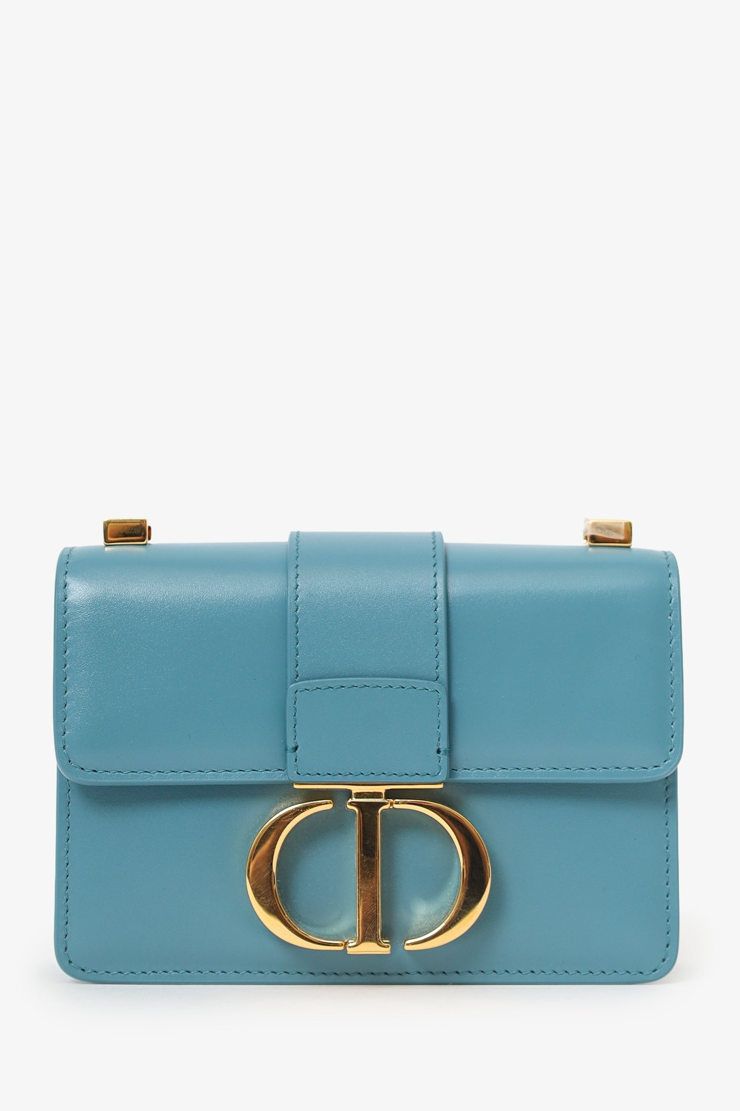 Christian Dior Blue Leather Montagine Micro Crossbody