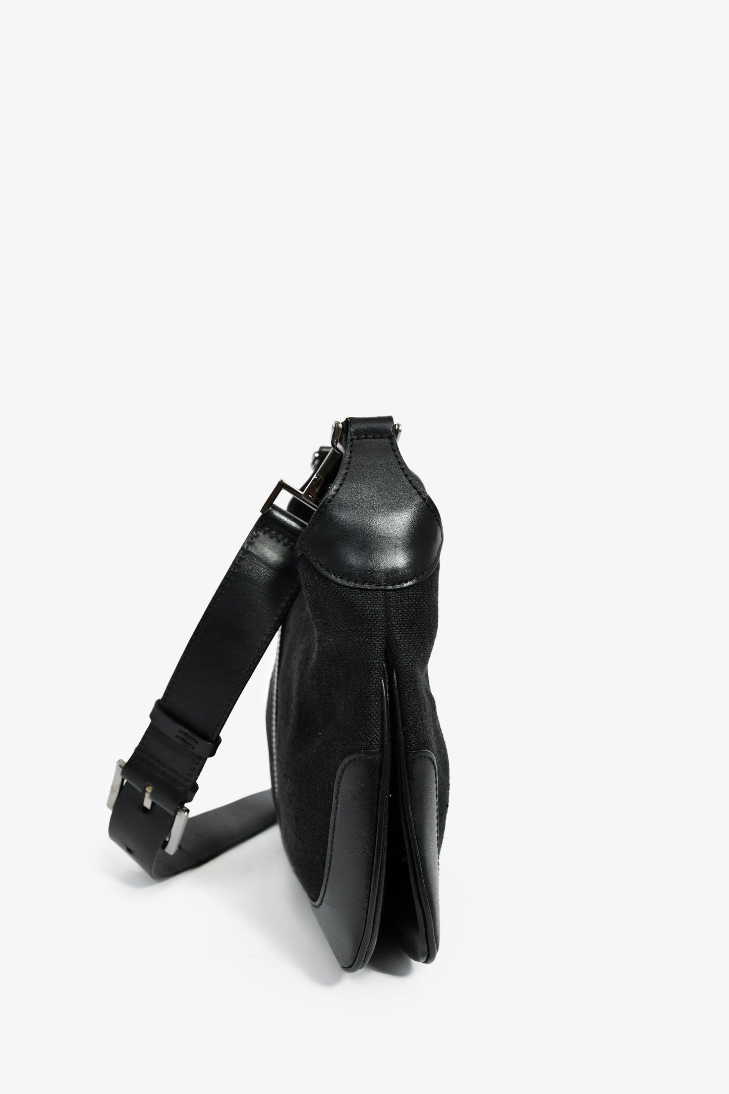 Gucci Black Canvas/Leather Small 'Jackie' Crossbody Bag