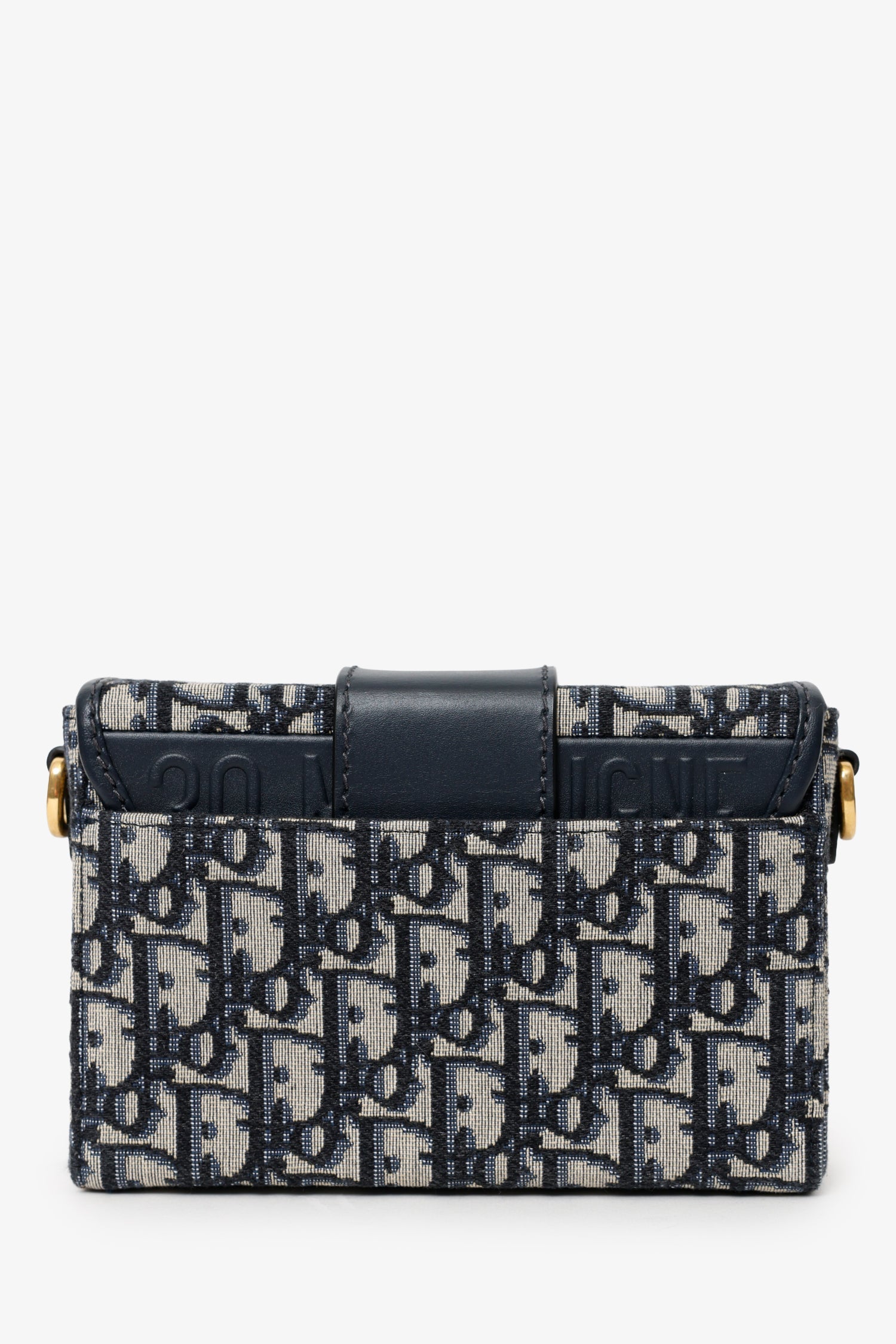 Christian Dior Navy Oblique Montaigne 30 Box Bag