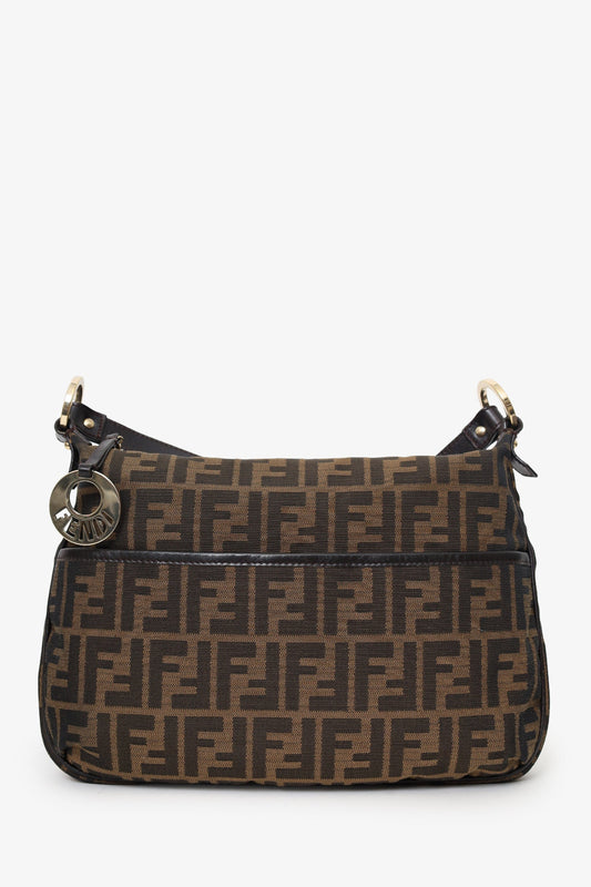 Fendi Brown Zucca Canvas Crossbody Bag