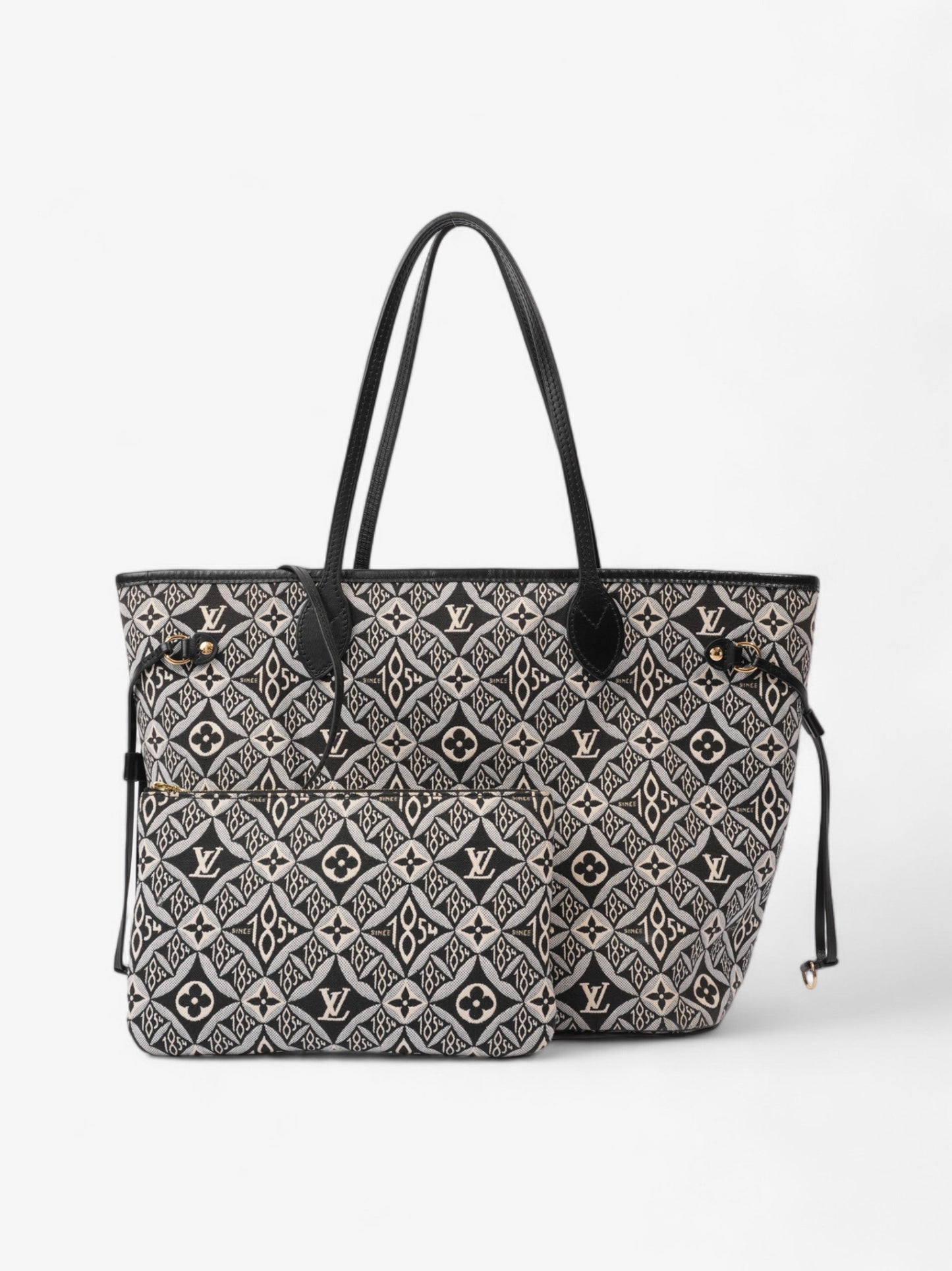 Louis Vuitton Neverfull Since 1854 Black / White Canvas MM