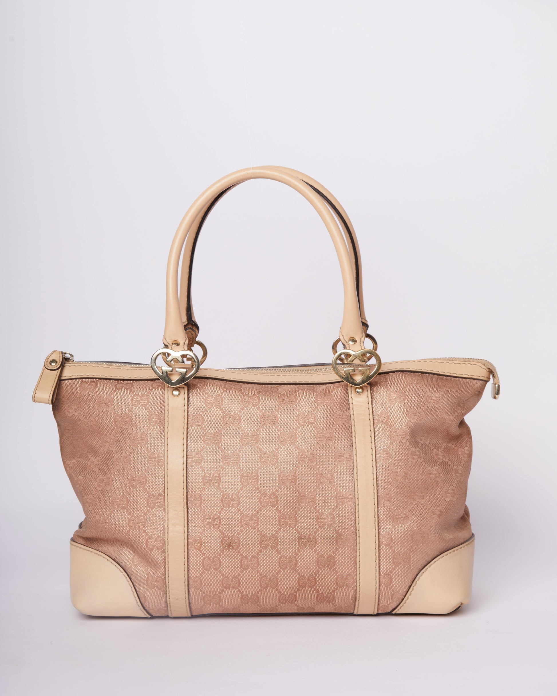Gucci Lou Leather Canvas Tote