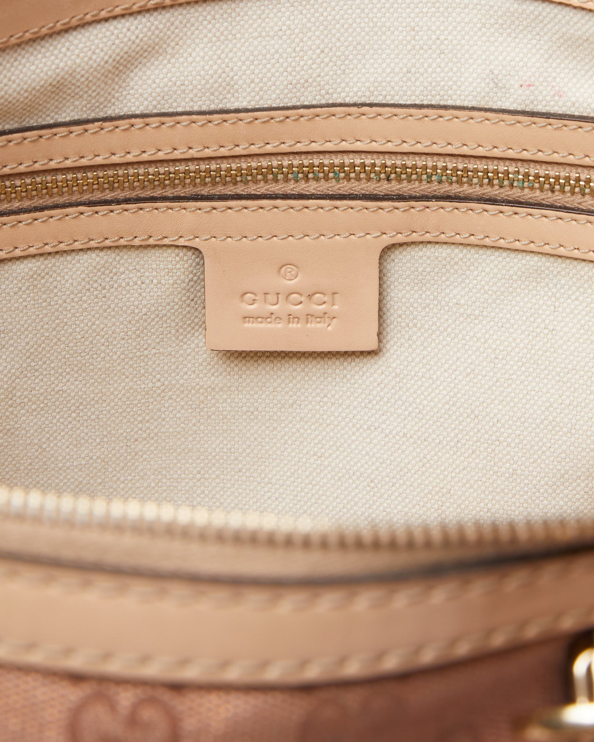 Gucci Lou Leather Canvas Tote