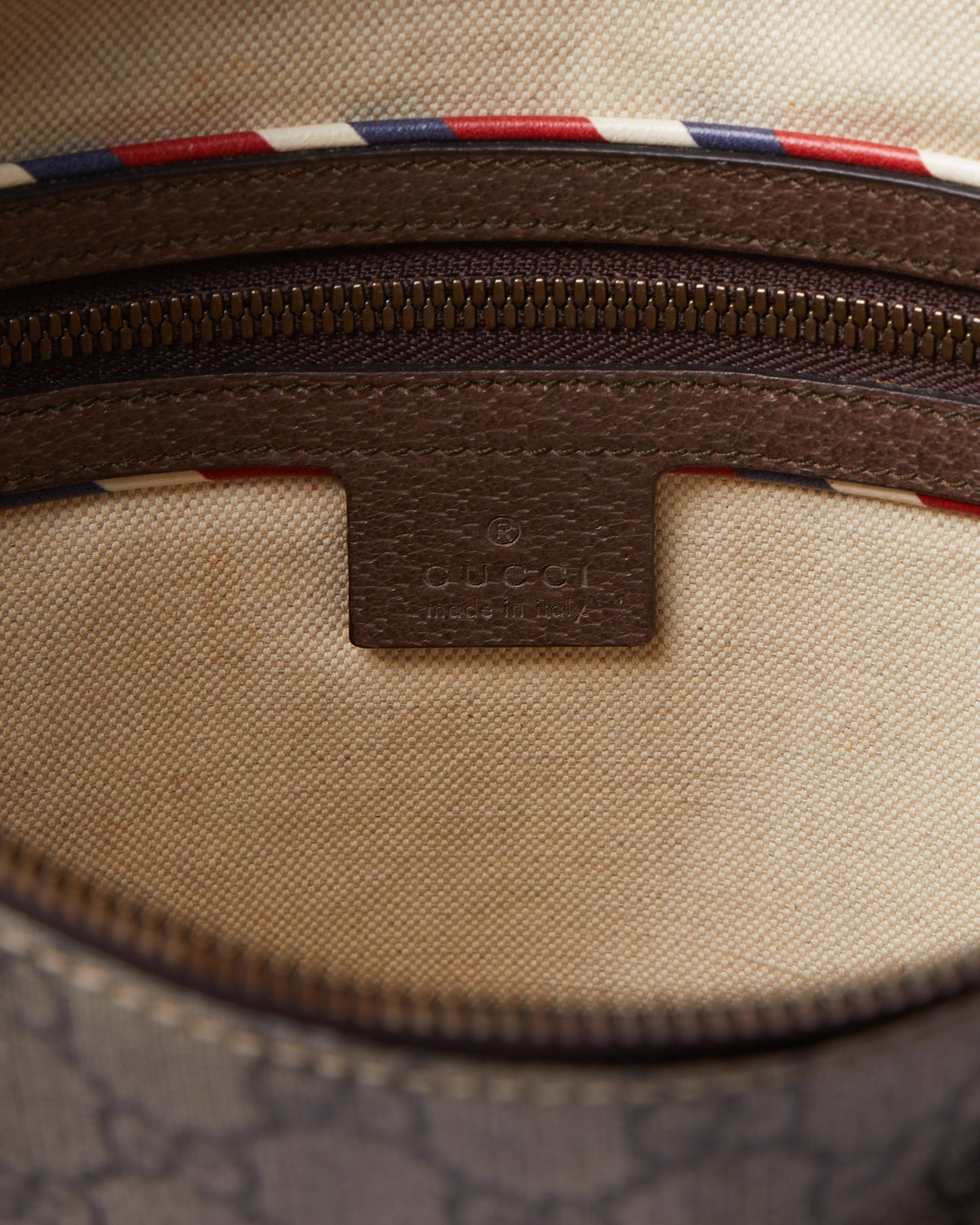 Gucci Lou Monogram Leather Canvas Crossbody