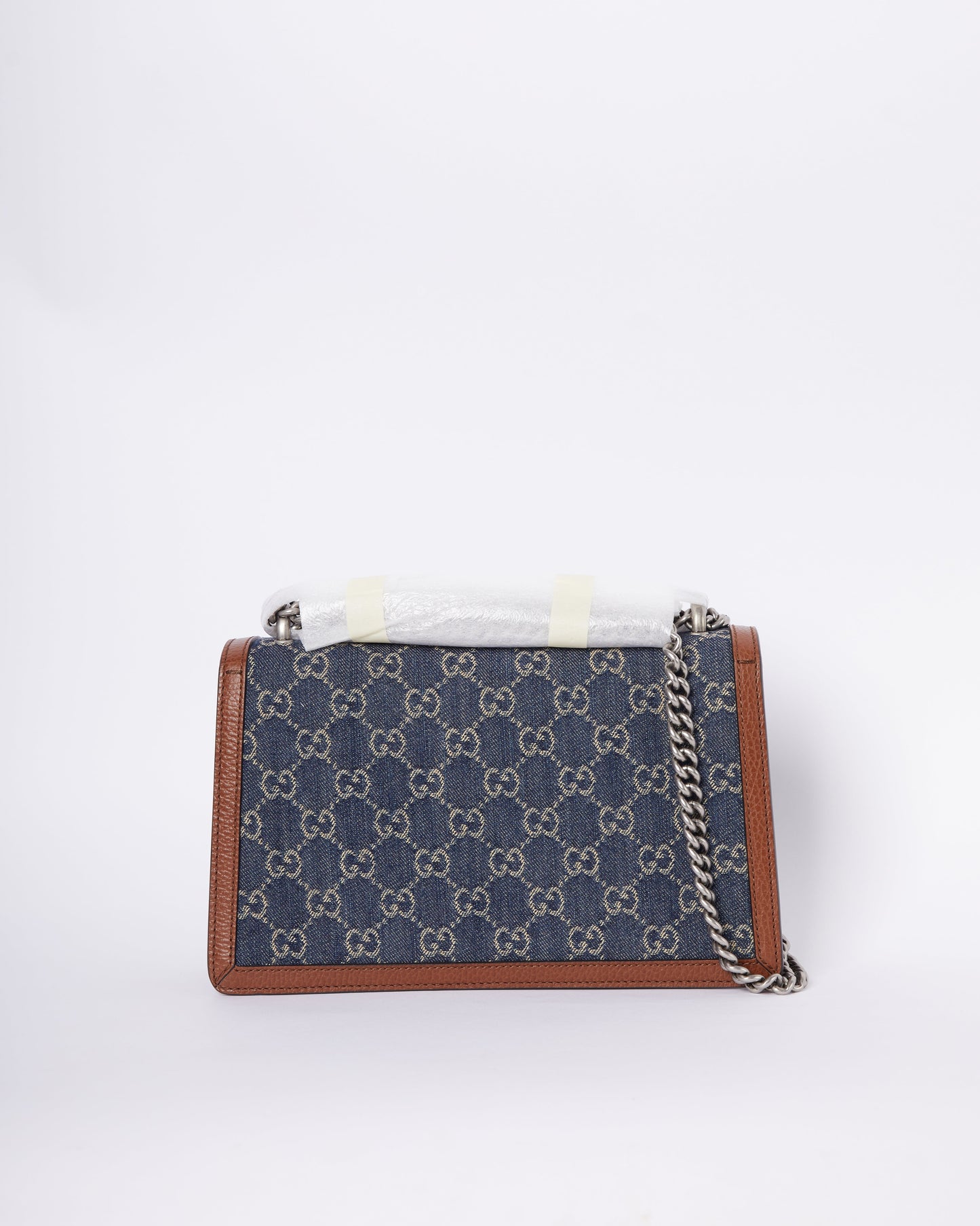 Gucci Lou Monogram Chain Leather Shoulder Bag