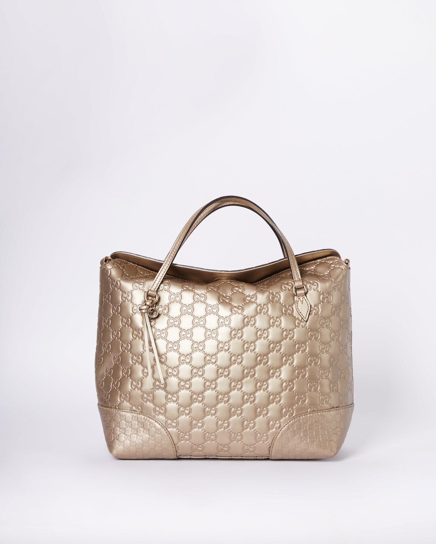 Gucci Lou Leather Canvas Tote