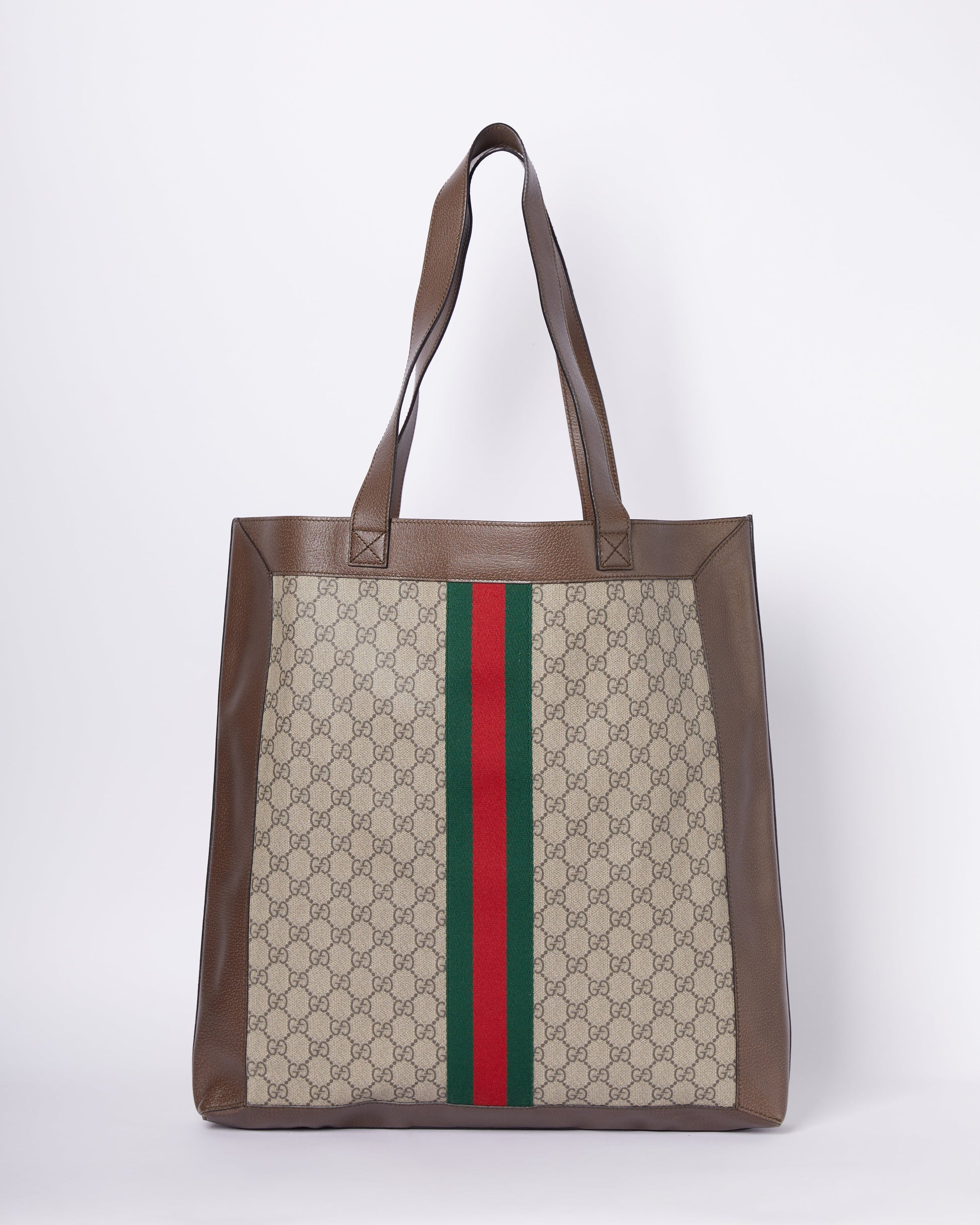 Gucci Lou Leather Canvas Tote