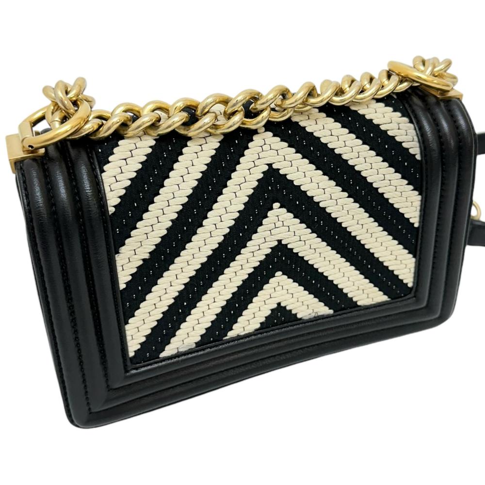 Chanel Boy Chanel V Stitch Leather Shoulder Bag