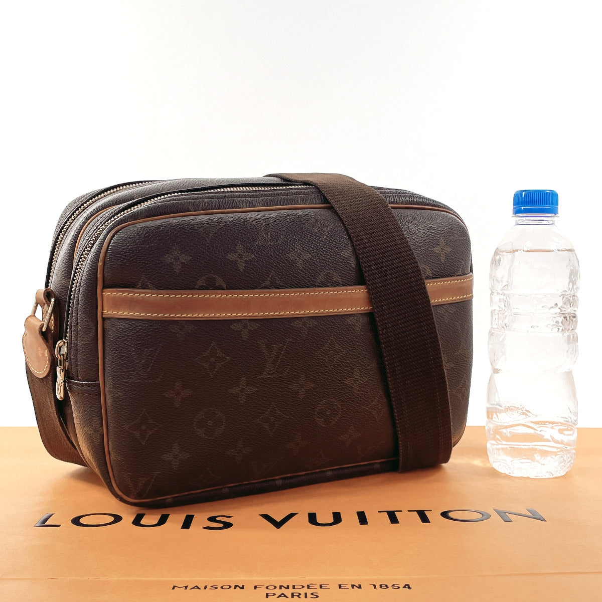 LOUIS VUITTON Shoulder Bag Monogram canvas Brown Reporter PM