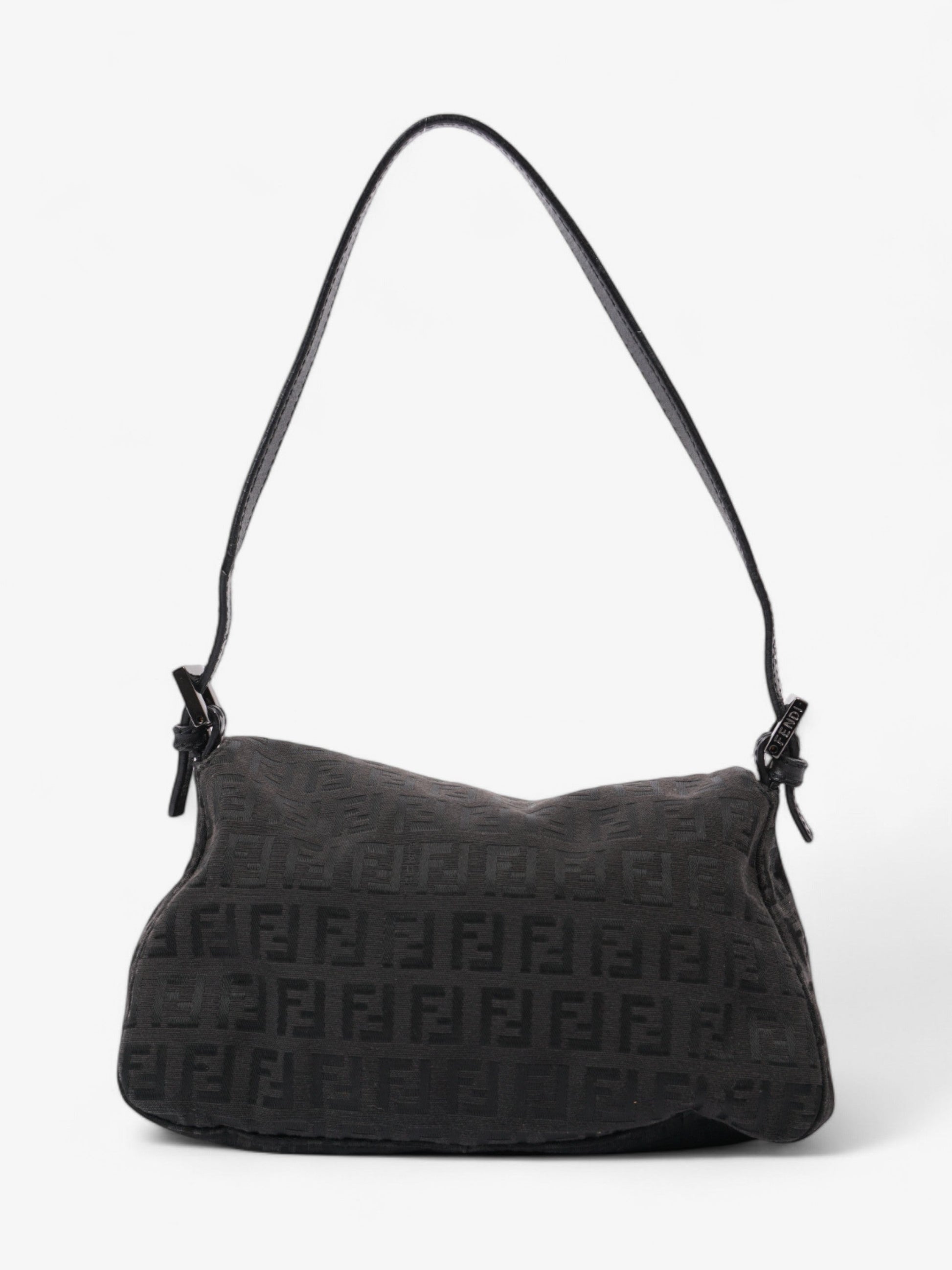 Fendi Mamma Baguette Black Canvas Mini