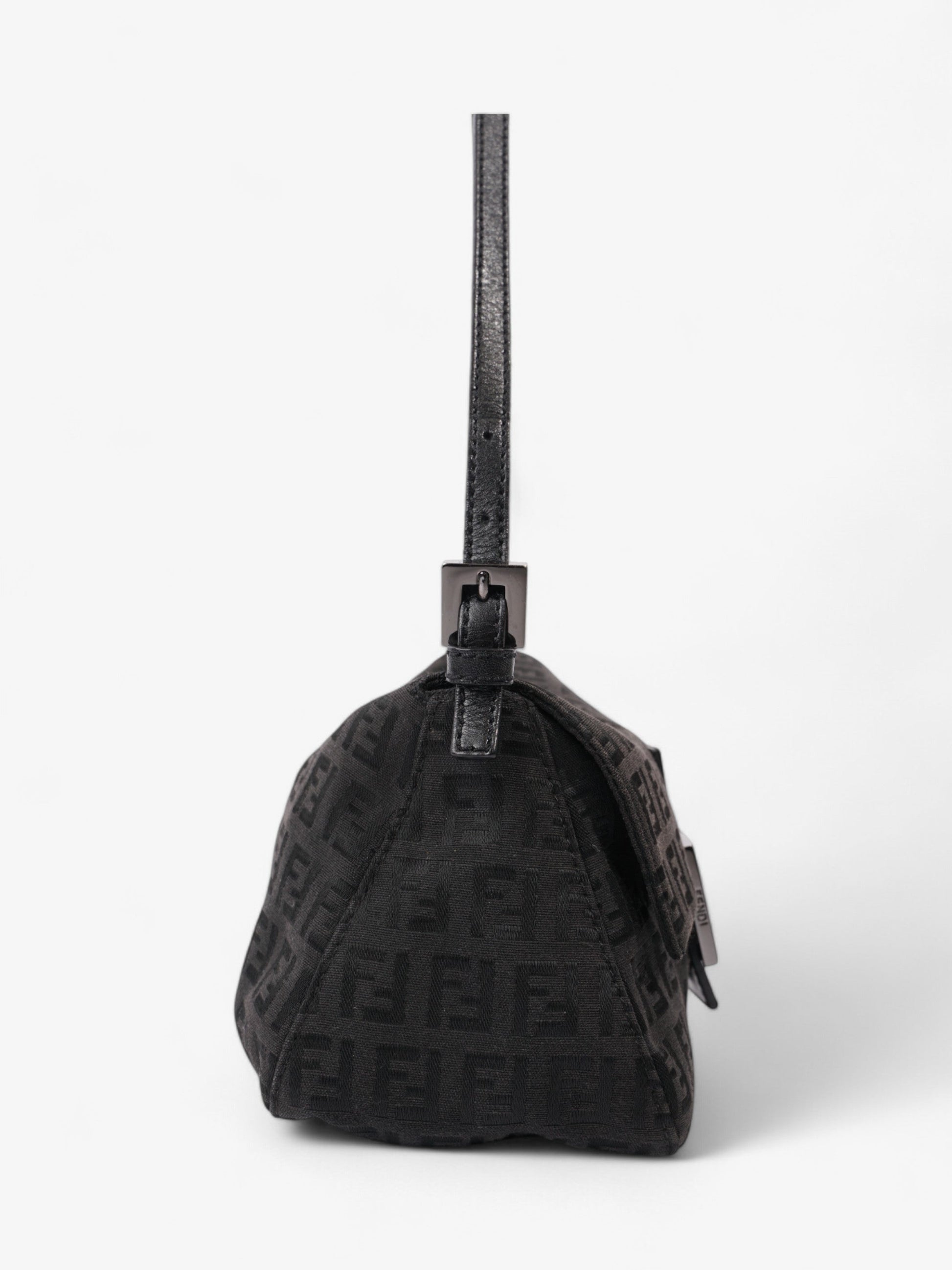Fendi Mamma Baguette Black Canvas Mini