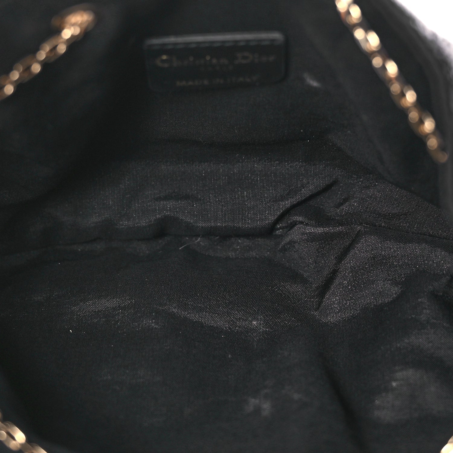 Christian Dior Embroidered Beaded Dream Bucket Bag Black