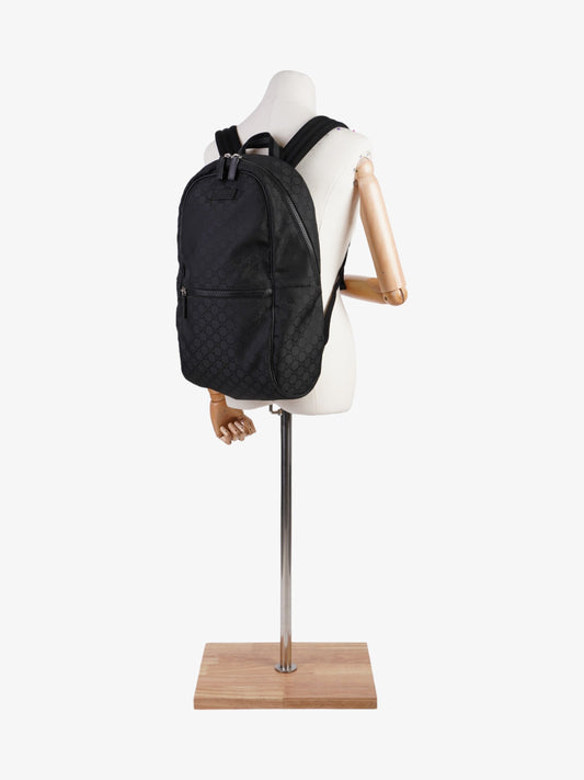 Gucci Double Zip Backpack GG Supreme Nylon