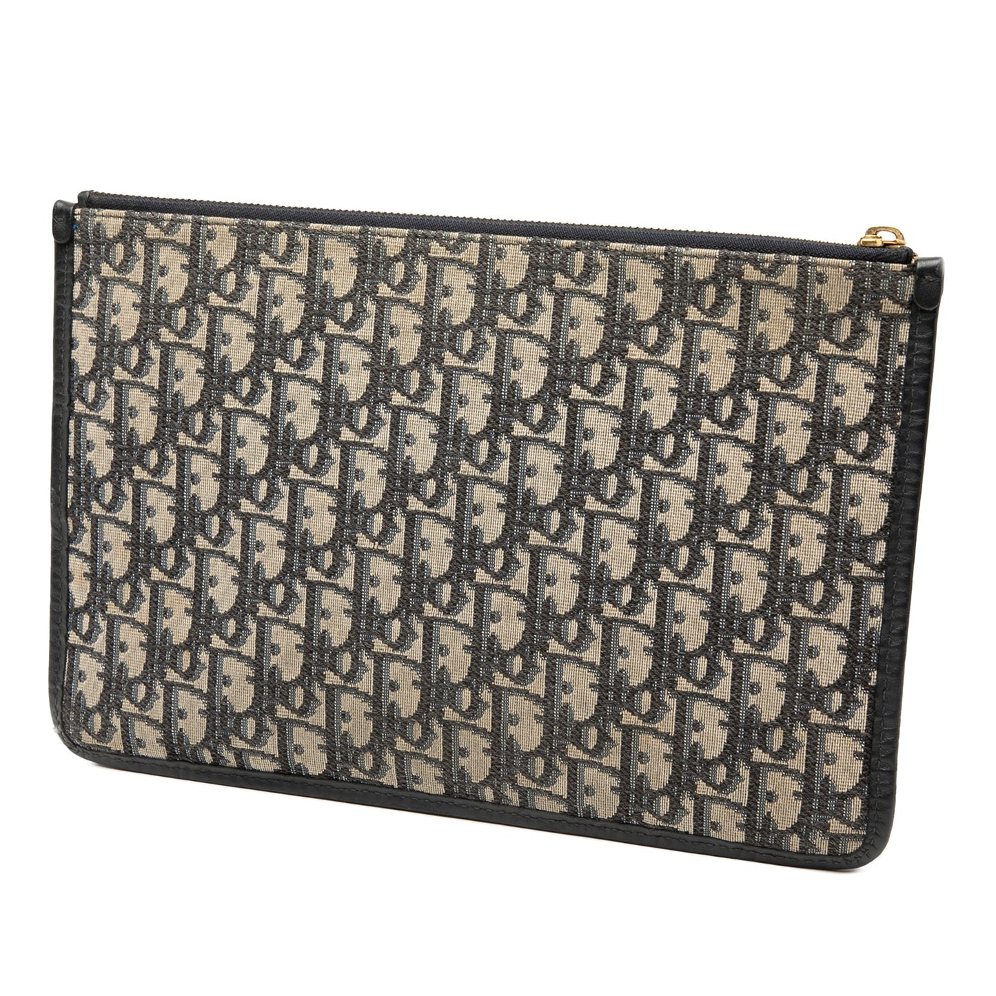 Blue Dior Oblique Canvas Clutch