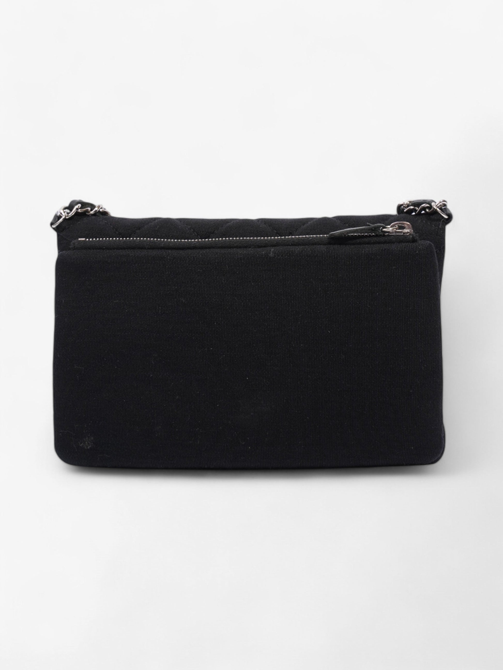 Chanel CC Flap Bag Black Cotton Mini