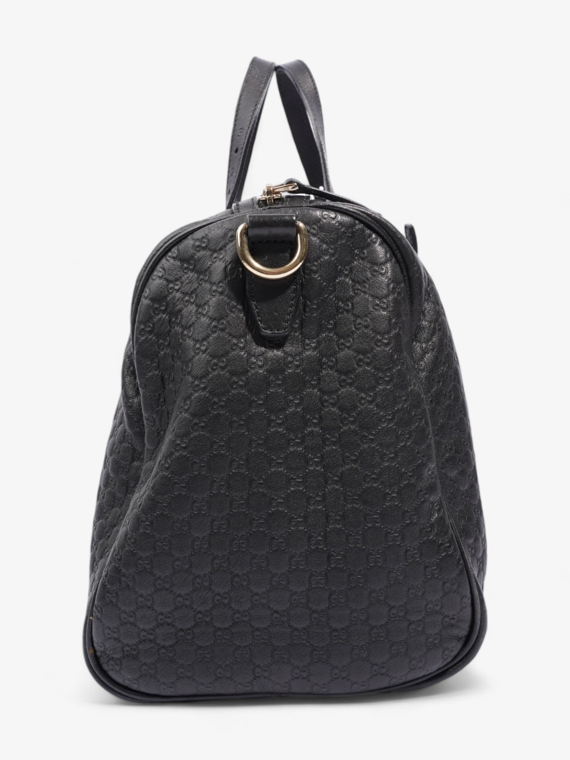 Gucci Boston Bag Microguccissima Black Leather