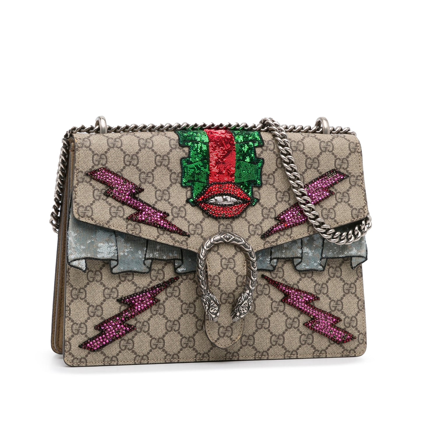 Gucci Dionysus Brown Canvas Chain Crossbody Style 3