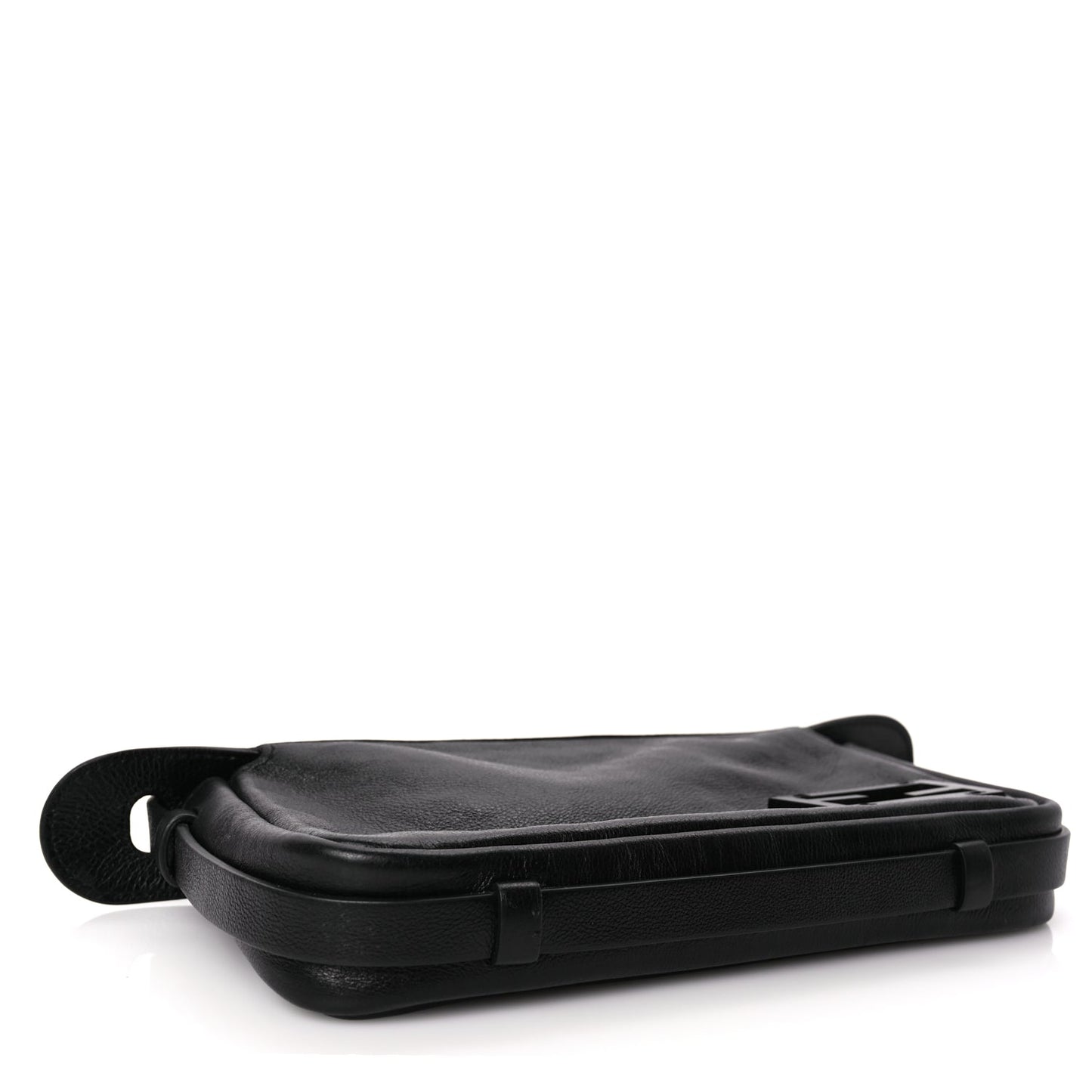 Fendi Vitello Mini Simply Fendi Shoulder Bag Black