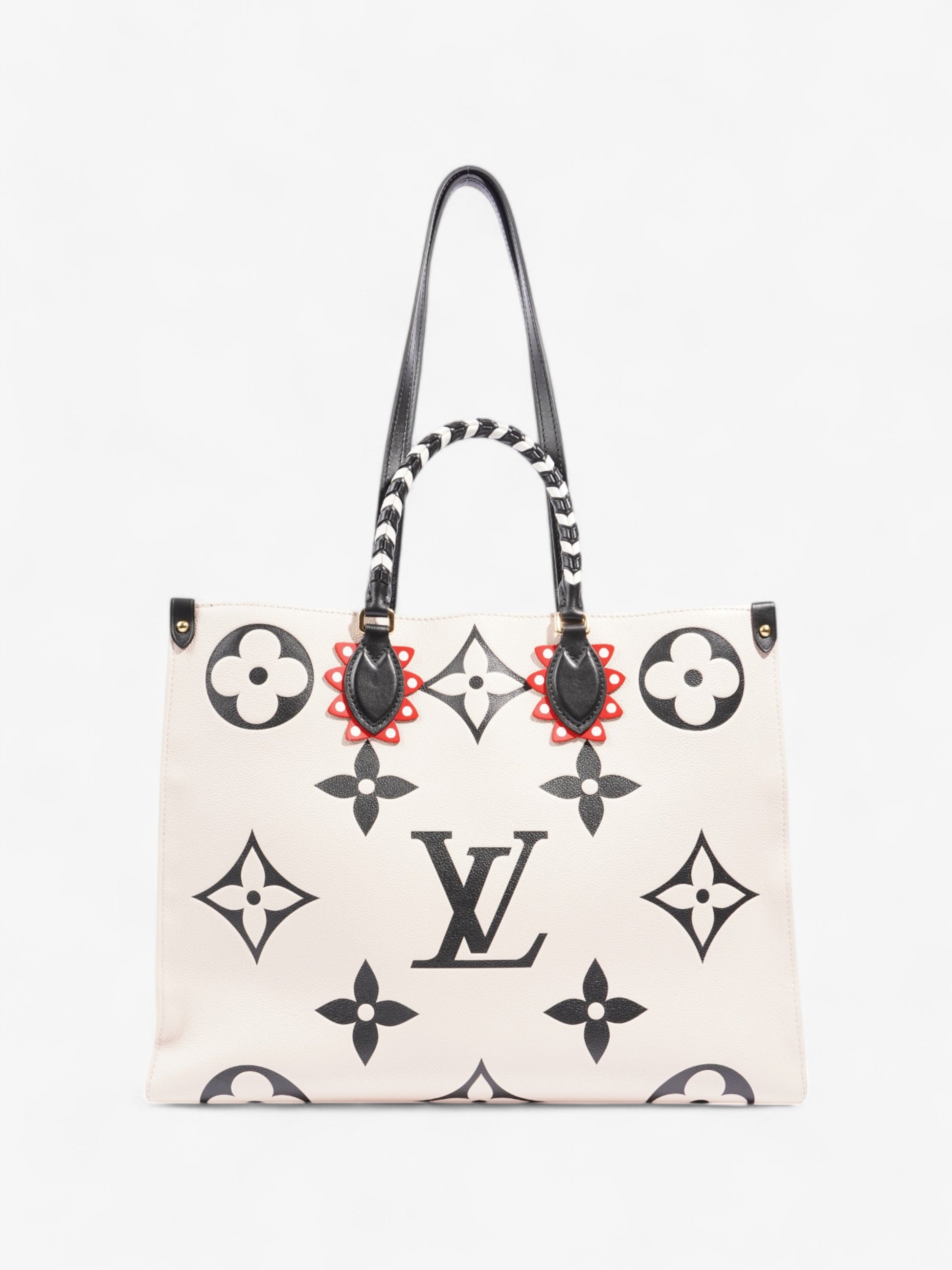 Louis Vuitton On the Go Cream / Black / Red Empreinte Leather GM