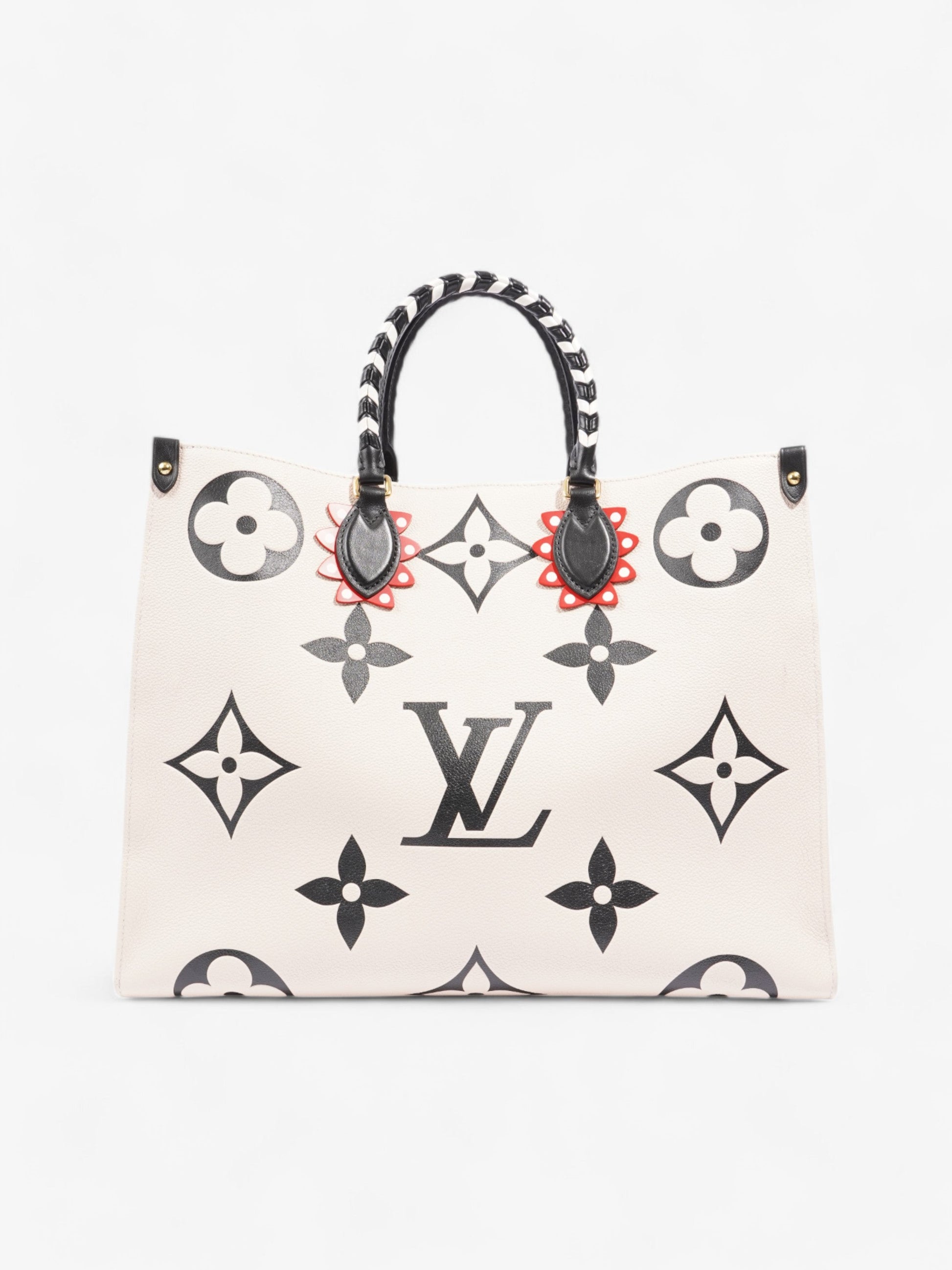 Louis Vuitton On the Go Cream / Black / Red Empreinte Leather GM