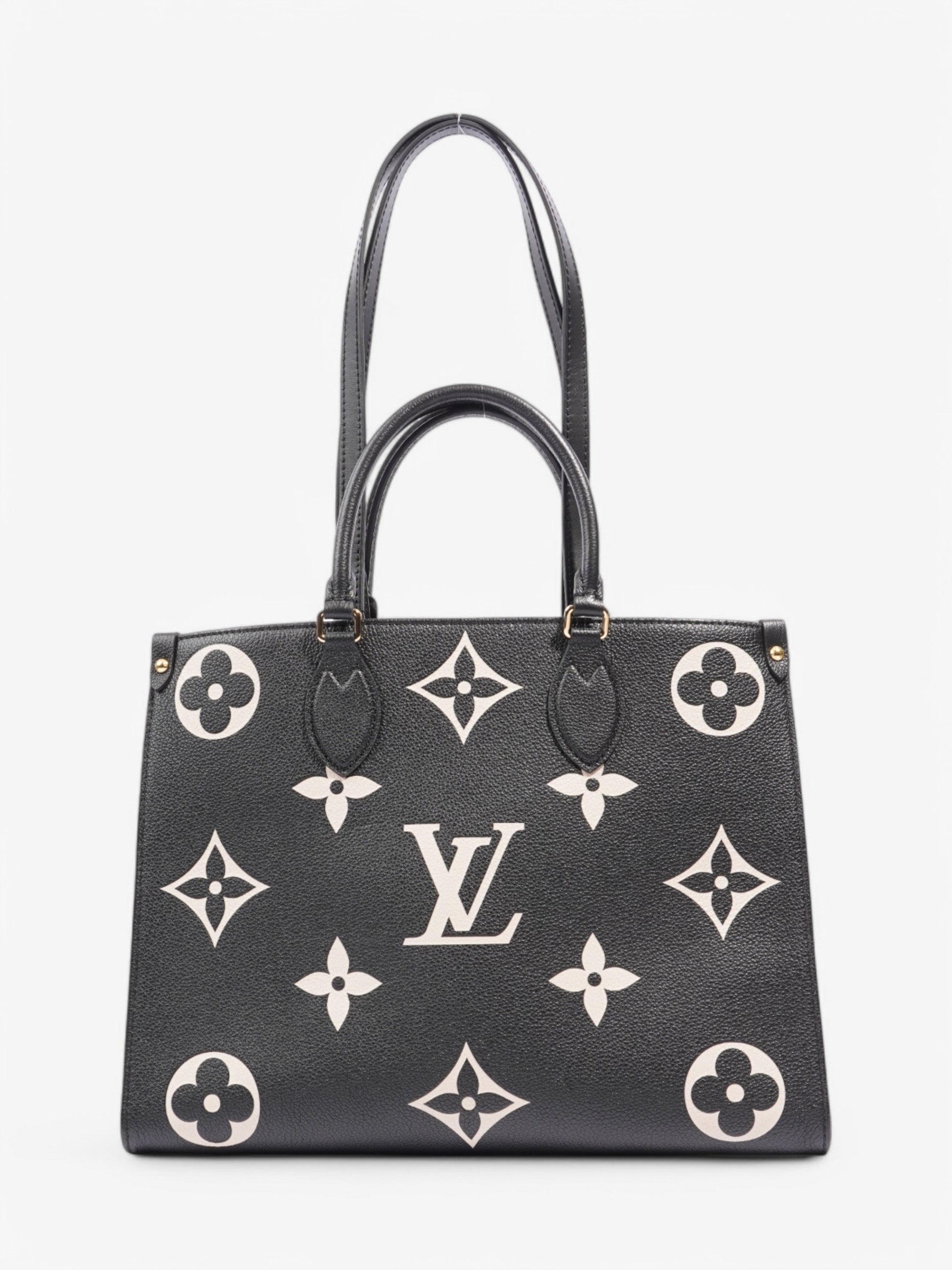 Louis Vuitton Onthego Tote bag Black / Beige Leather