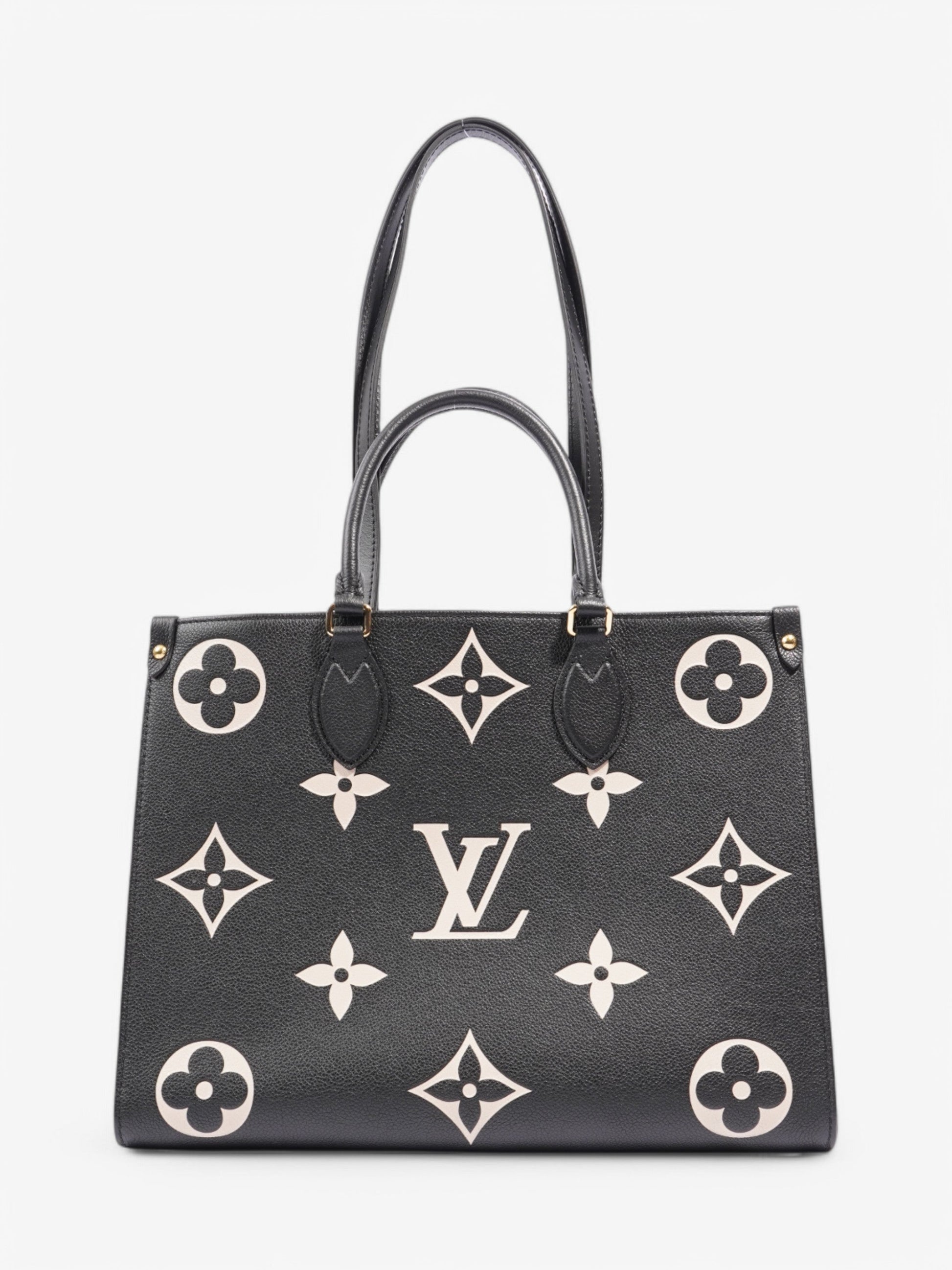 Louis Vuitton Onthego Tote bag Black / Beige Leather
