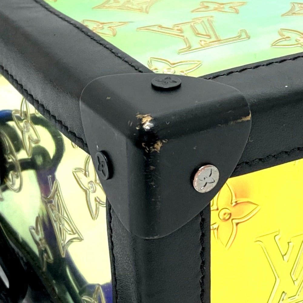 LOUIS VUITTON Shoulder Bag Leather, Monogram Prism Hologram x Black Monogram prism Soft Trunk