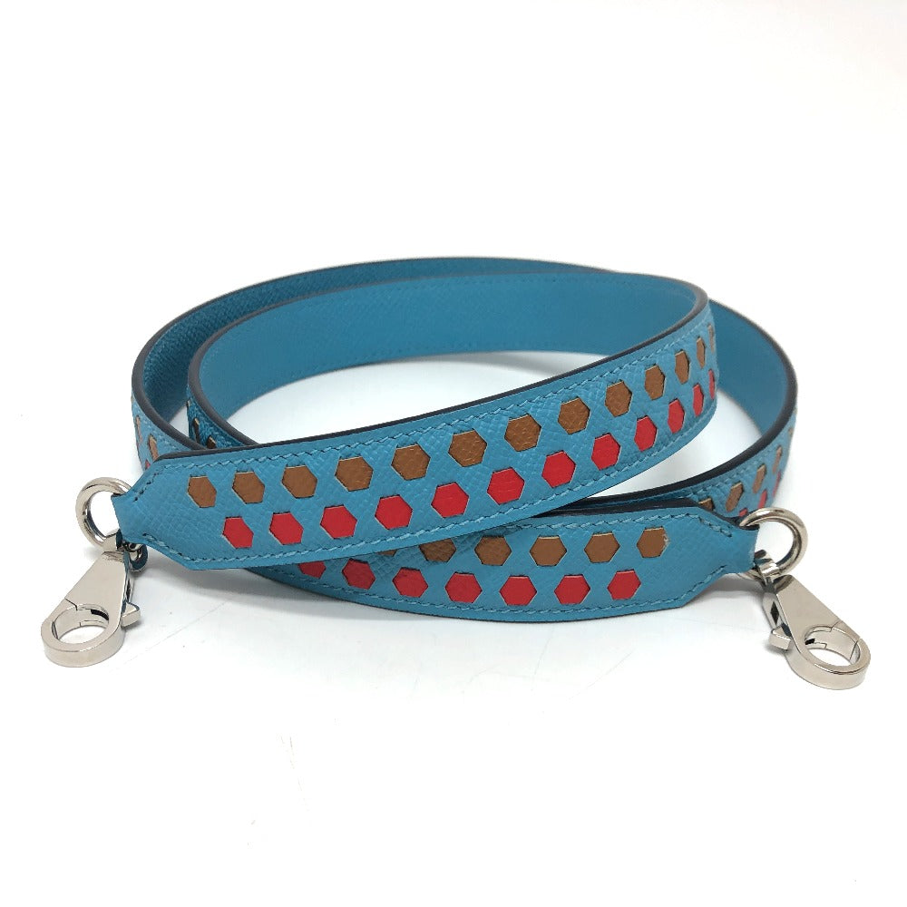 HERMES Shoulder strap Epsom blue bandouliere Women