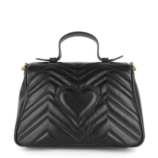 Gucci GG Marmont Small Matelass? Calfskin Top Handle Shoulder Bag
