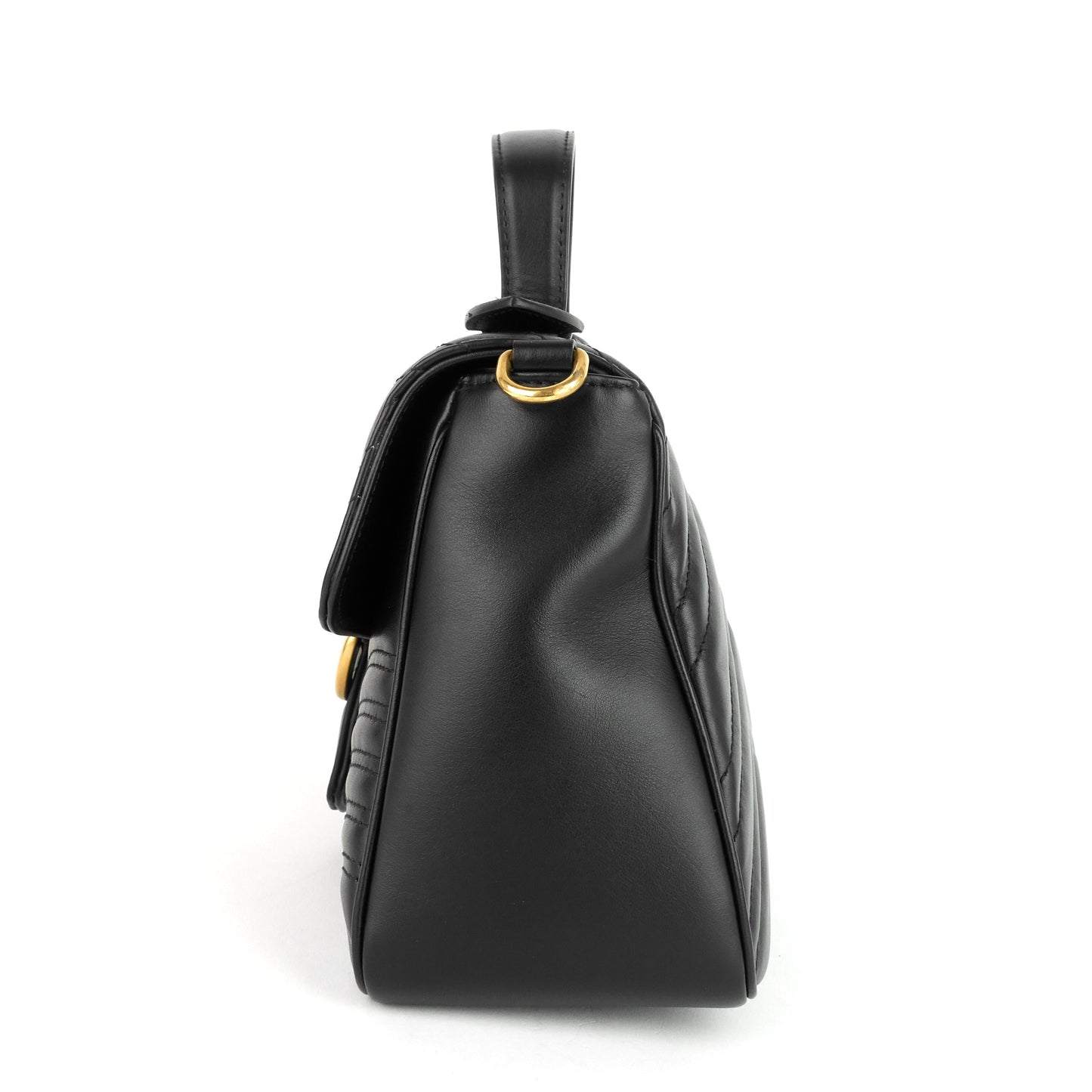 Gucci GG Marmont Small Matelass? Calfskin Top Handle Shoulder Bag