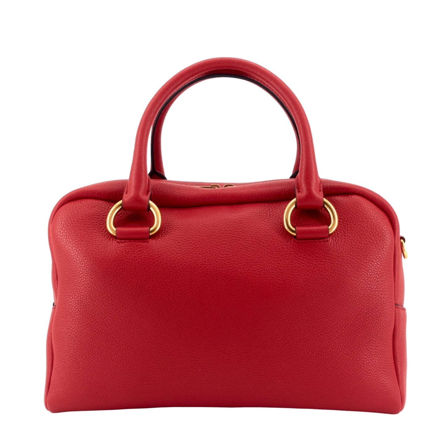 PRADA Convertible Bauletto Vitello Phenix Leather Bag