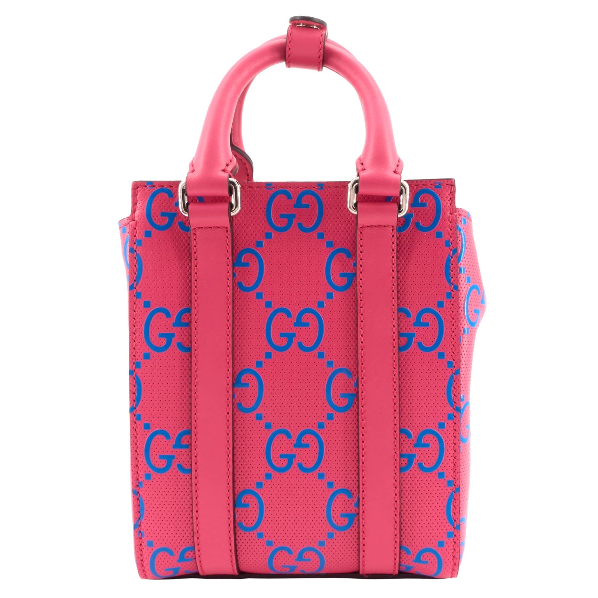 Gucci GG Tennis Perforated Calfskin Mini Tote Bag