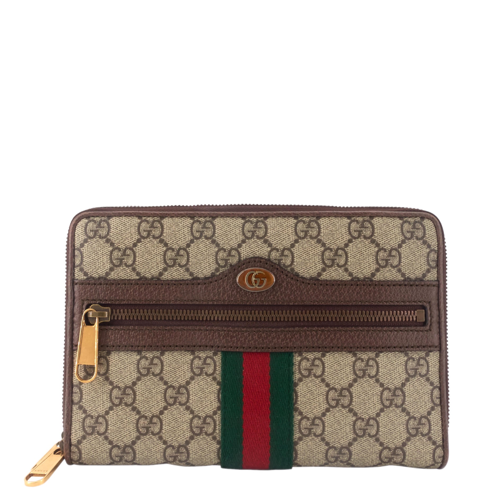 Gucci Ophidia Web GG Coated Canvas Double Zip Crossbody