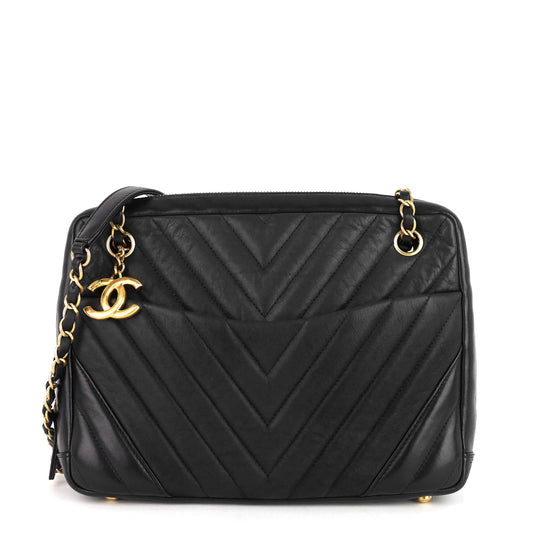 Chanel Chevron Quilted Lambskin Camera Bag
